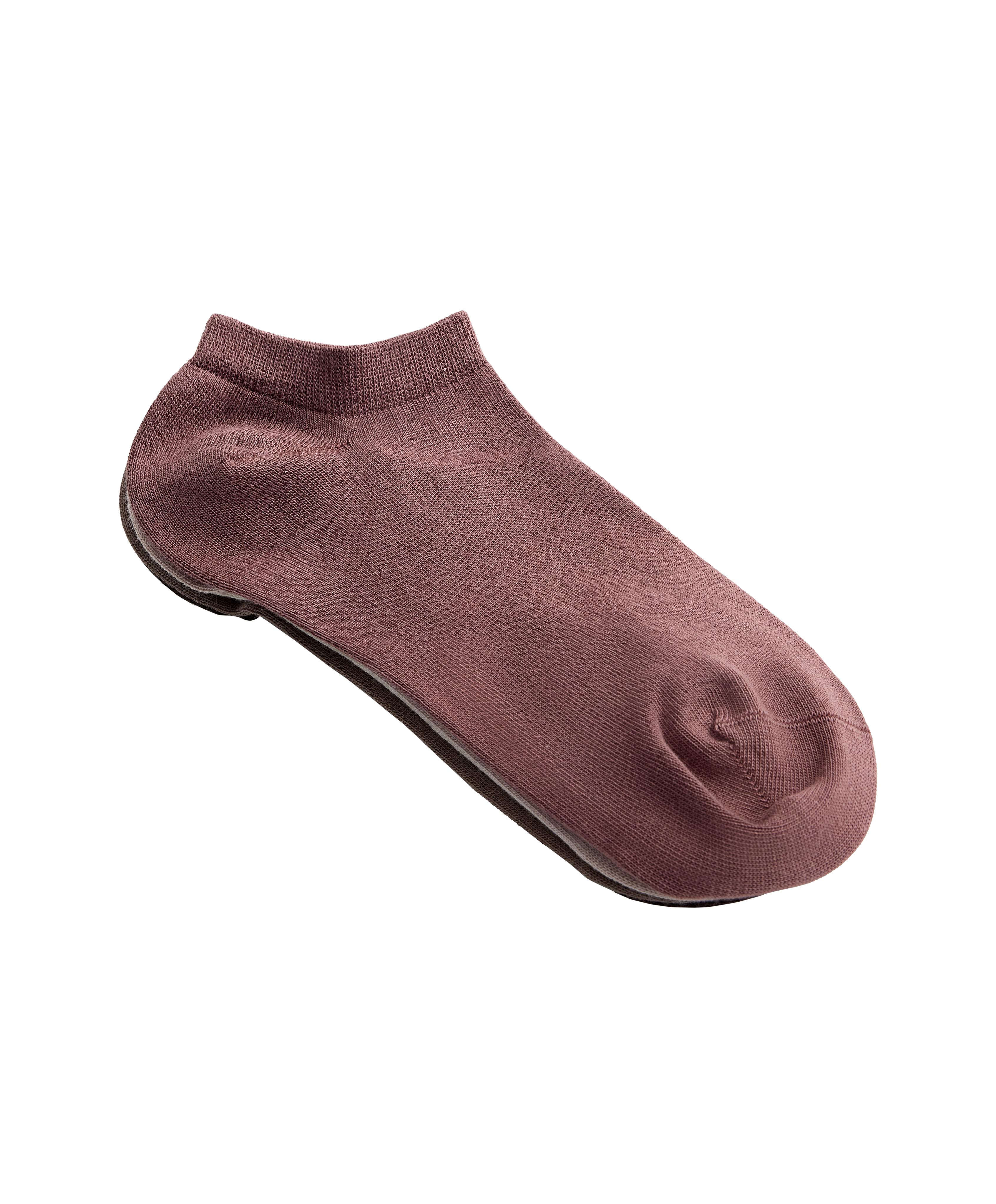 5 pairs of cotton blend sneaker socks — WASHED ROSE