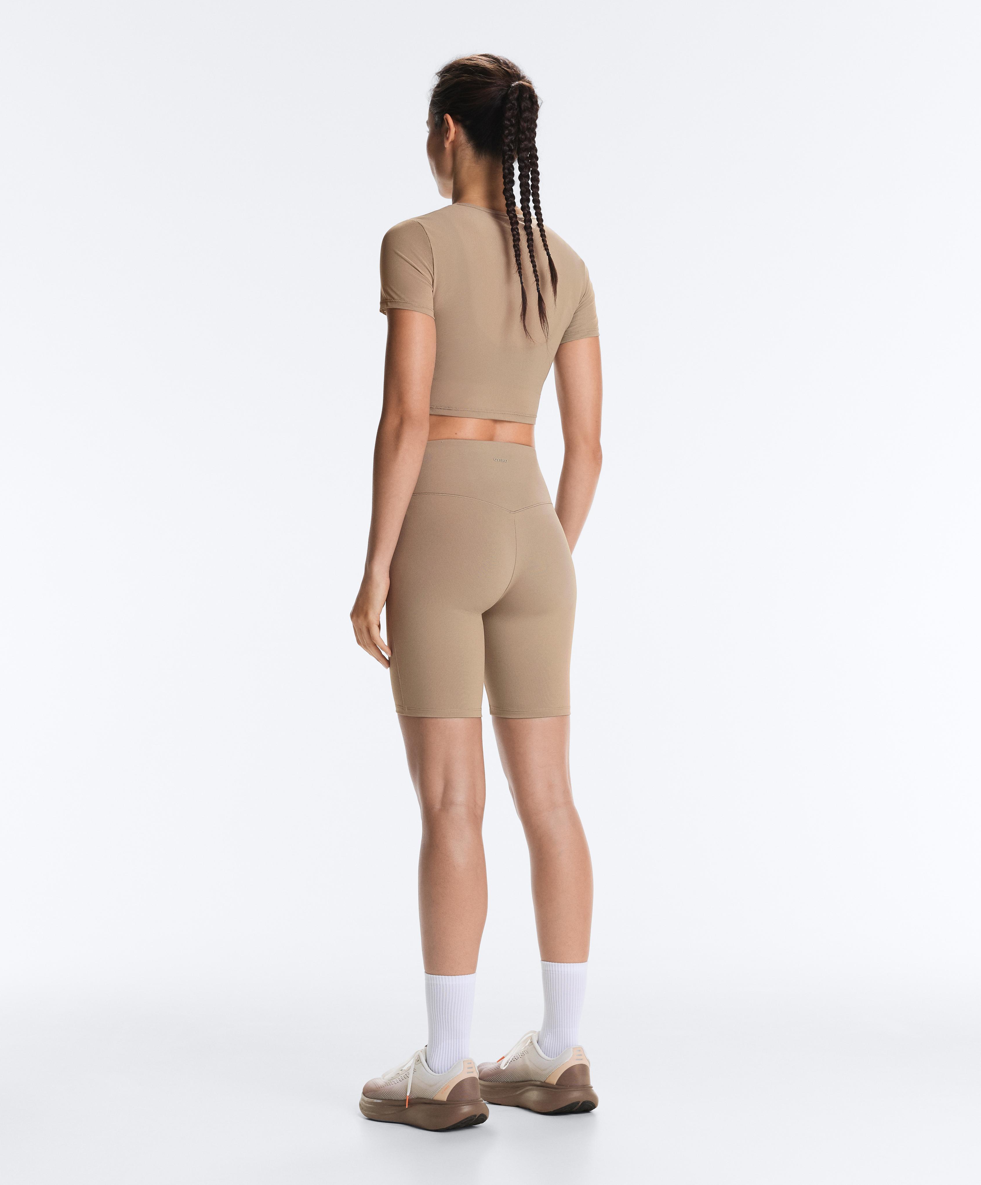Evermove high-rise 20cm cycle leggings — PINK-BEIGE