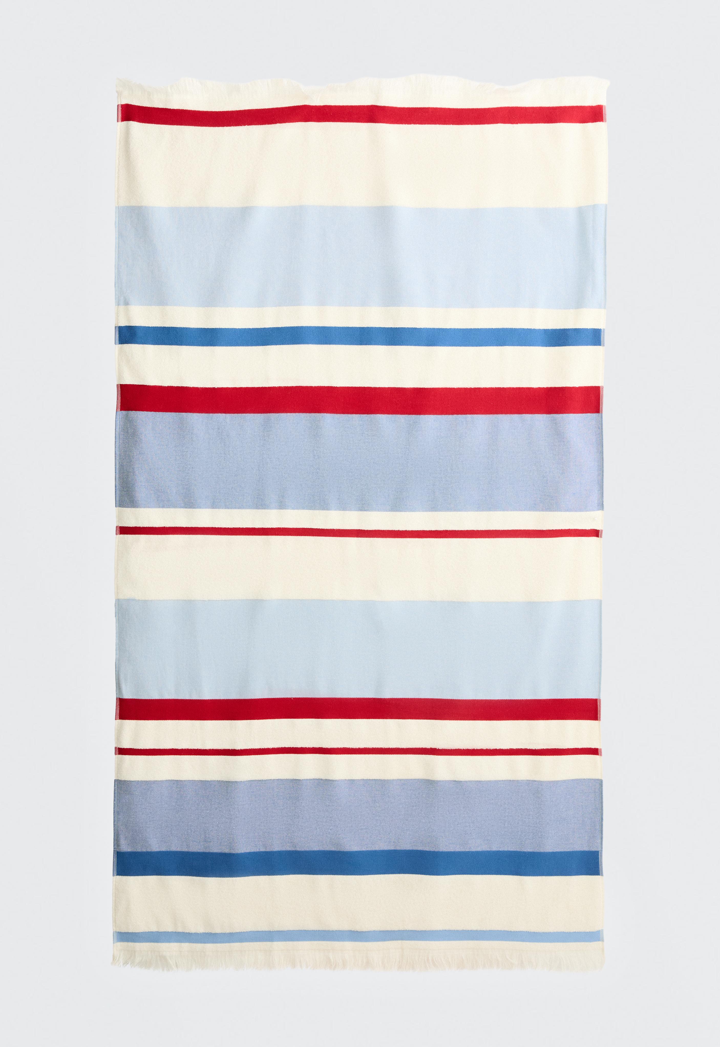 Striped 100% cotton towel - Sale