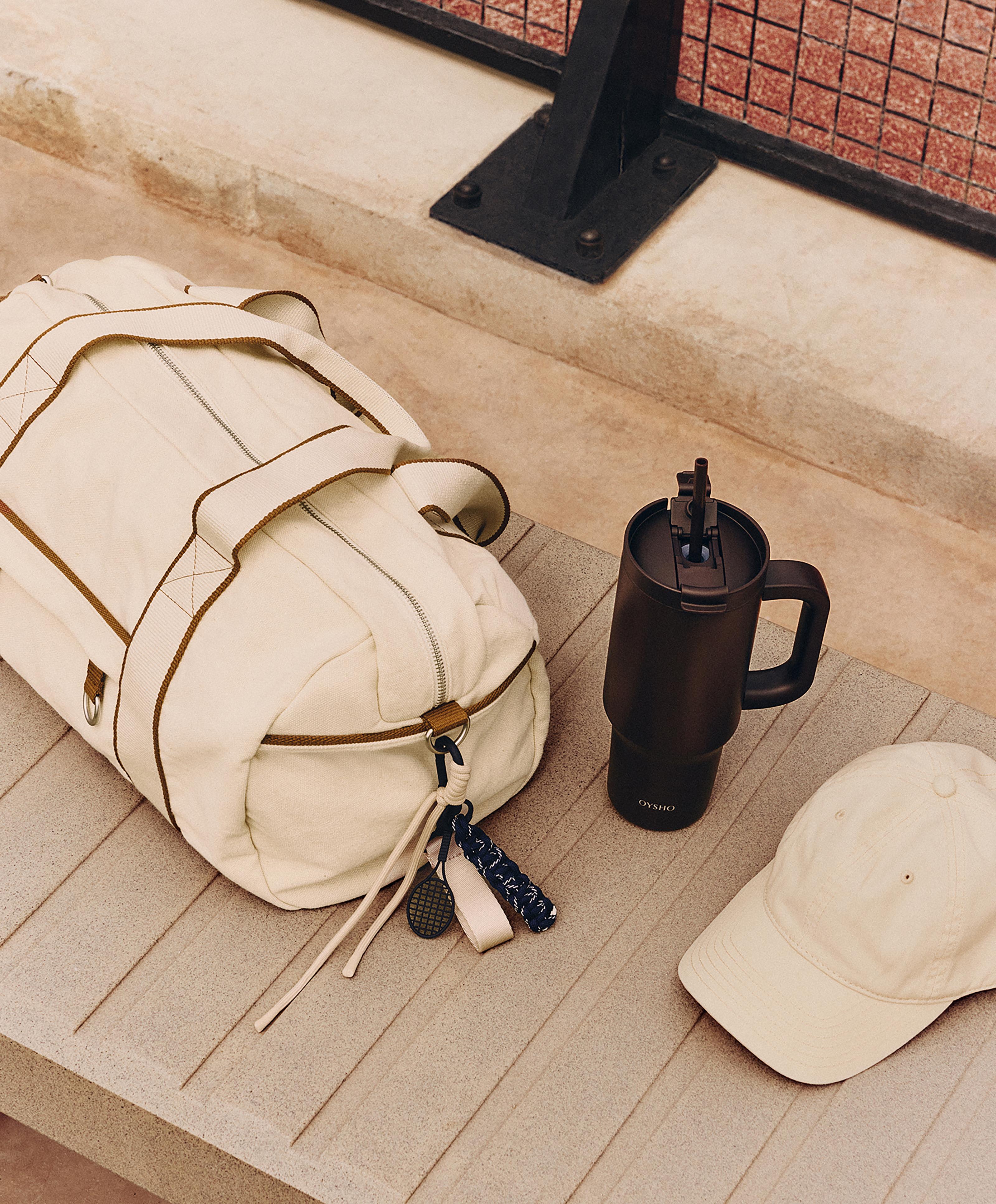 Canvas bowling bag — ECRU