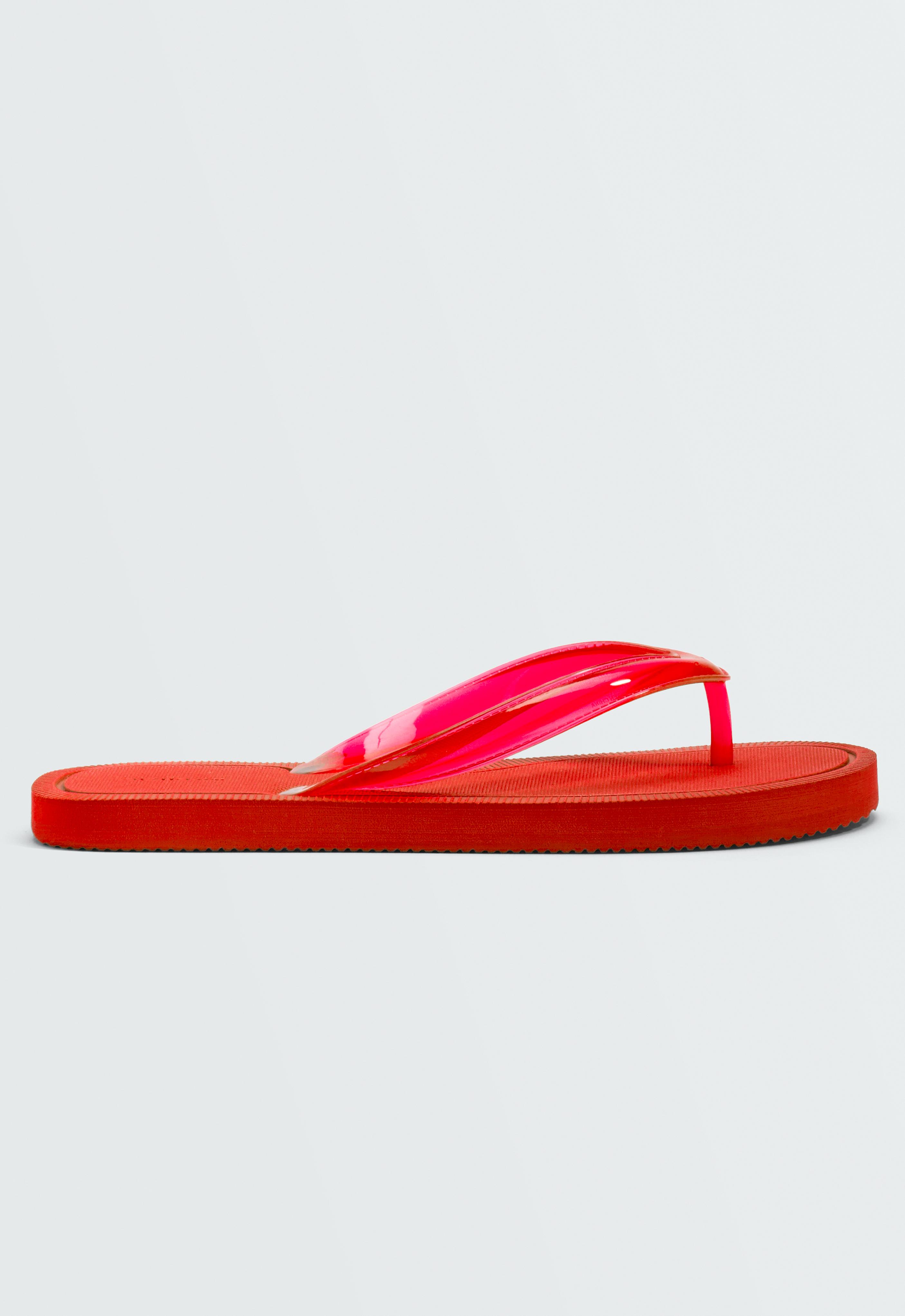 Textured beach sandals — RED