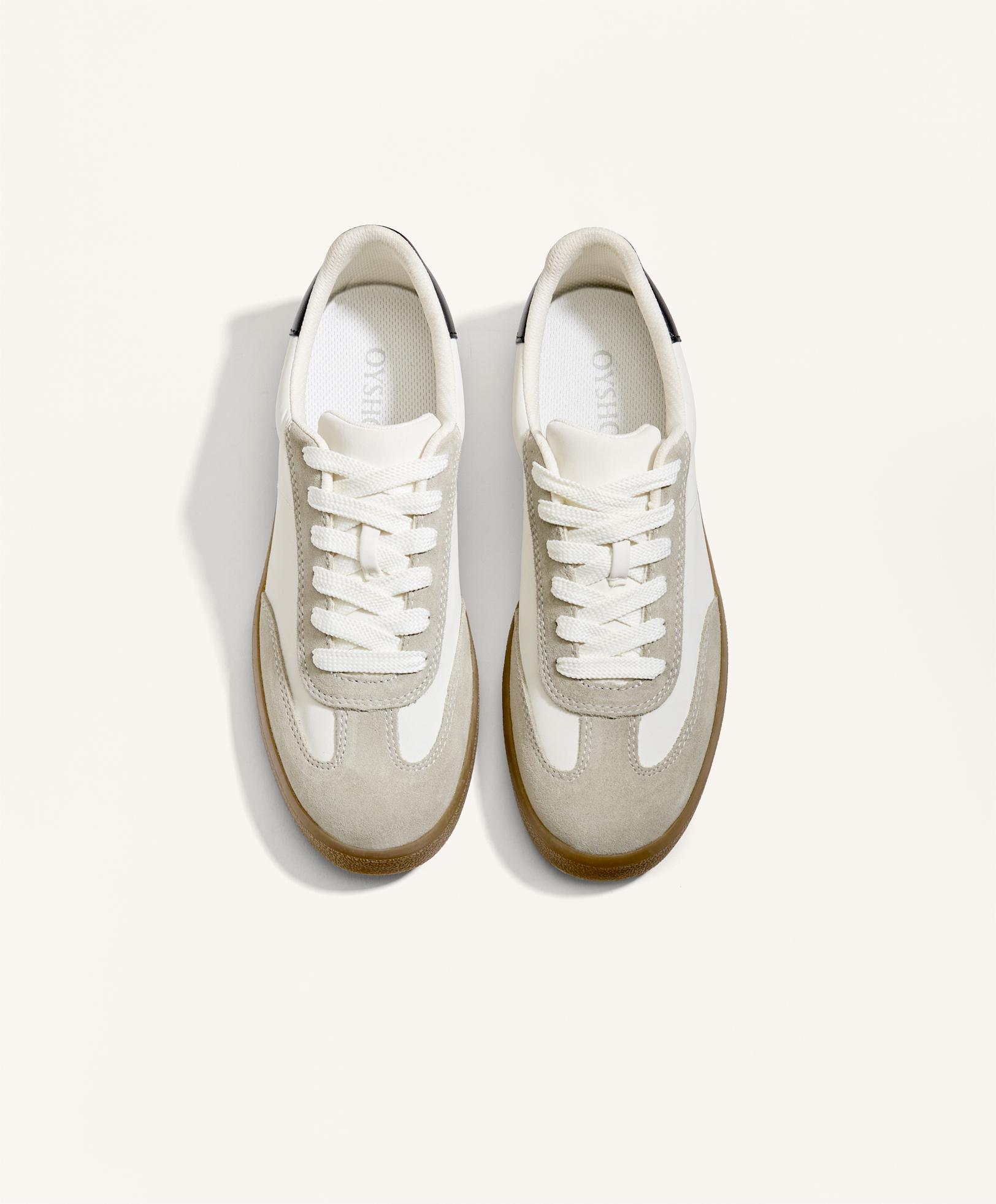 Basket nylon et pièces de cuir suédé - Soldes Basket nylon et pièces de cuir suédé - Soldes