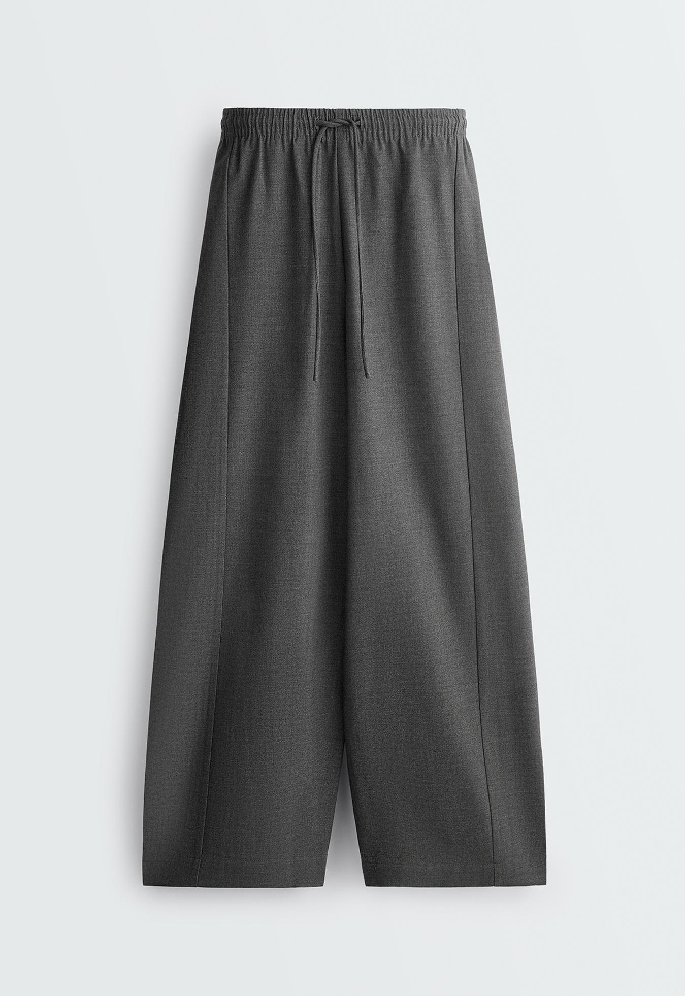 13% wool balloon trousers — GREY