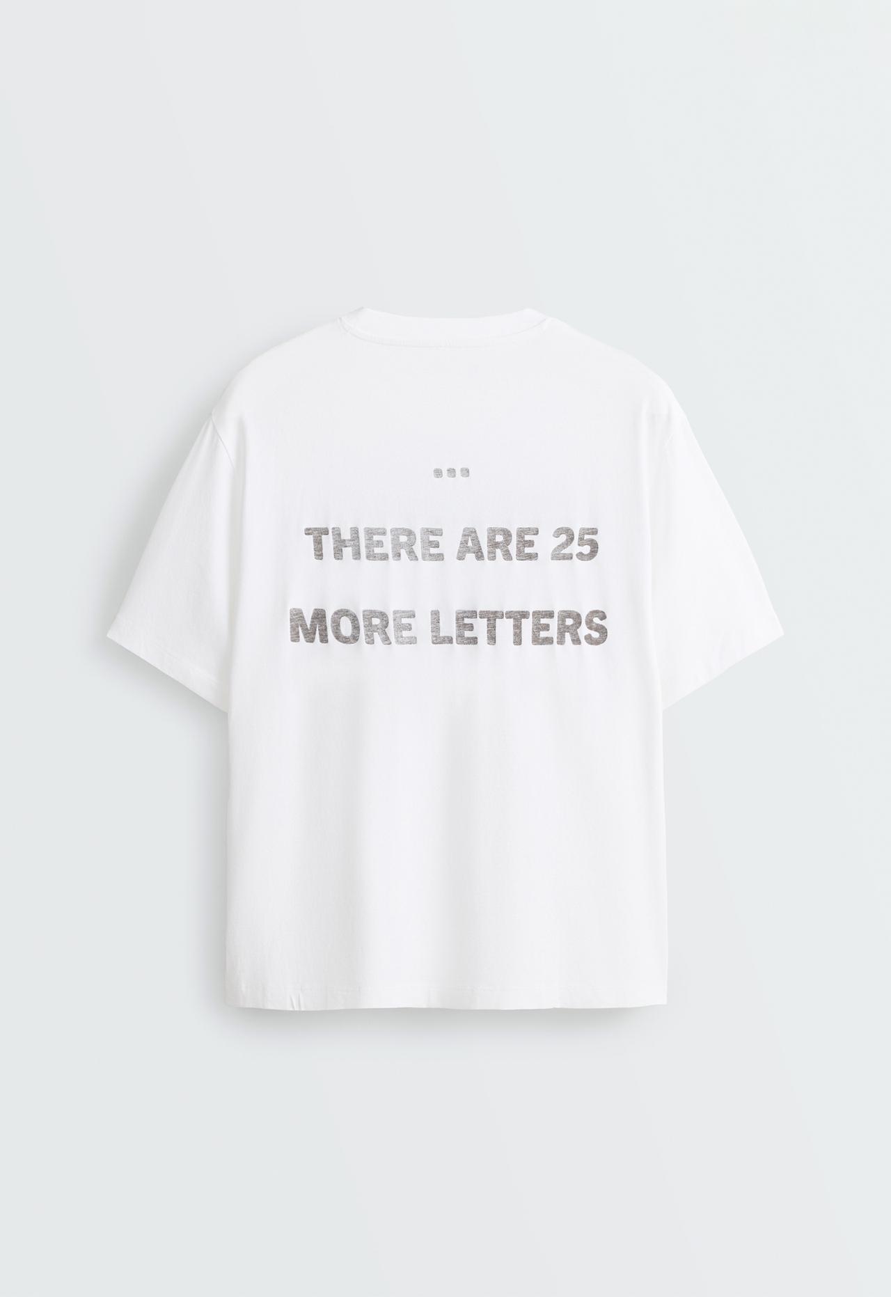 Boxy cotton blend T-shirt with slogan — WHITE 