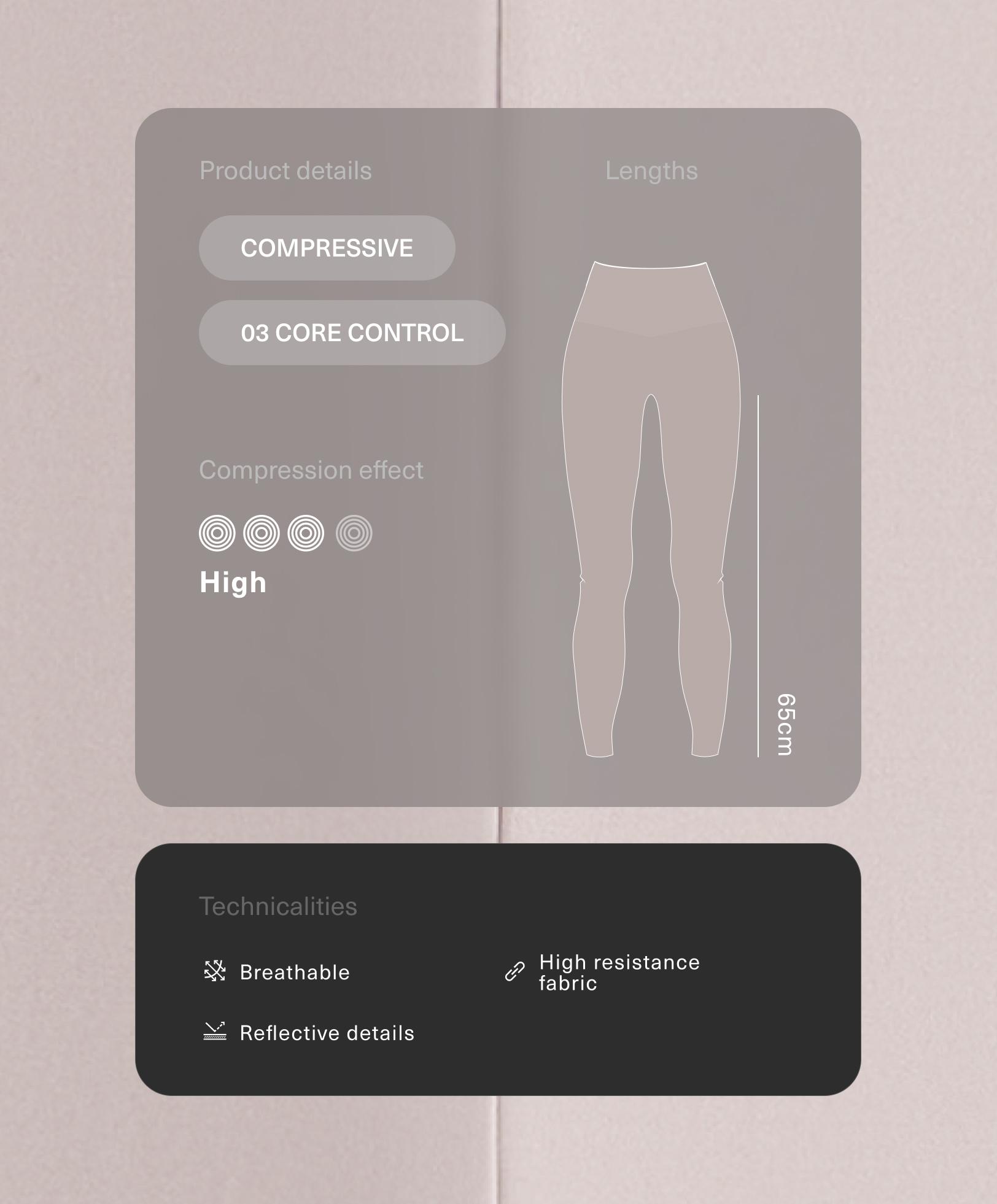 High rise compressive contrast ankle-length leggings