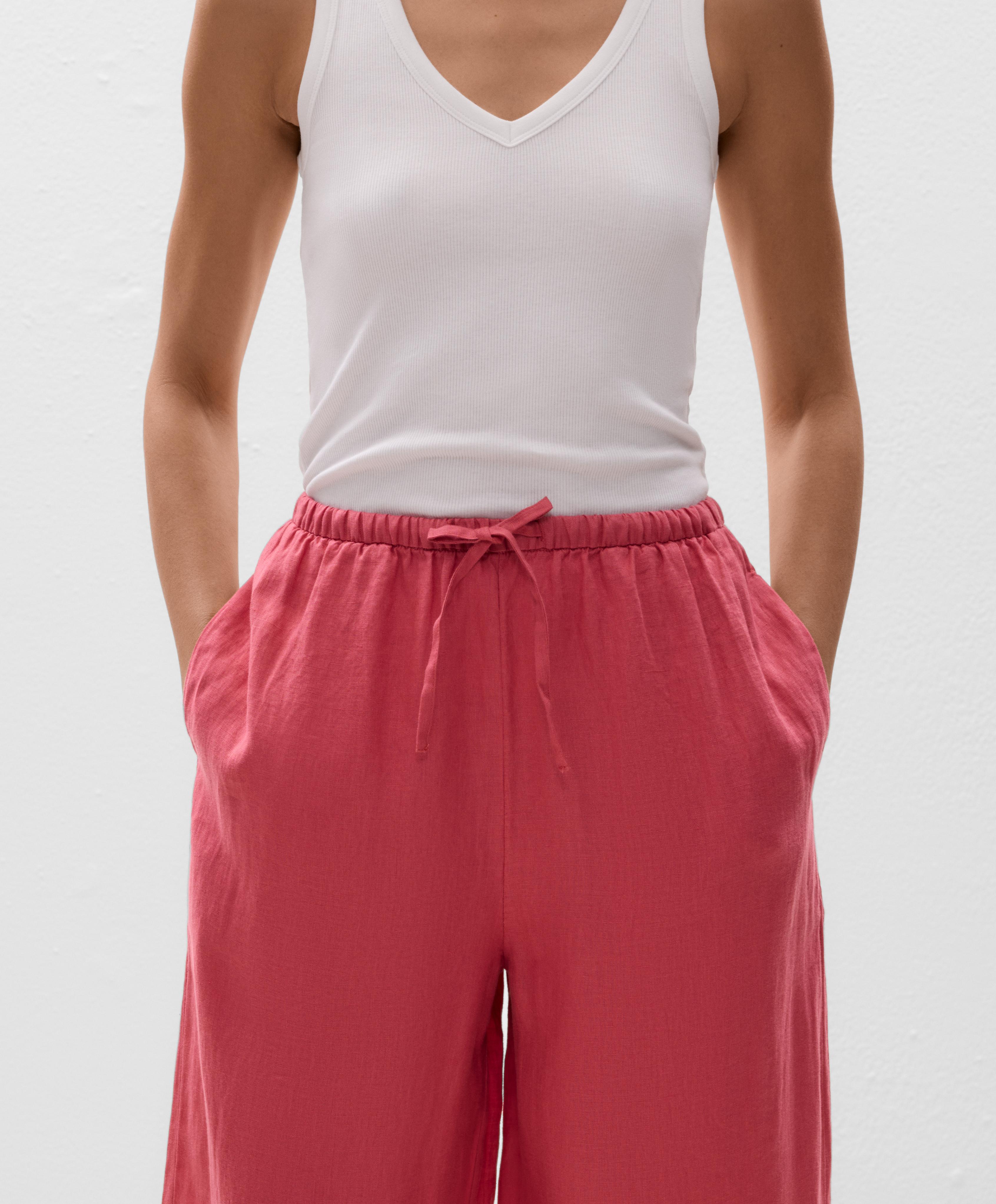 Pantalon droit large 100 % lin Pantalon droit large 100 % lin