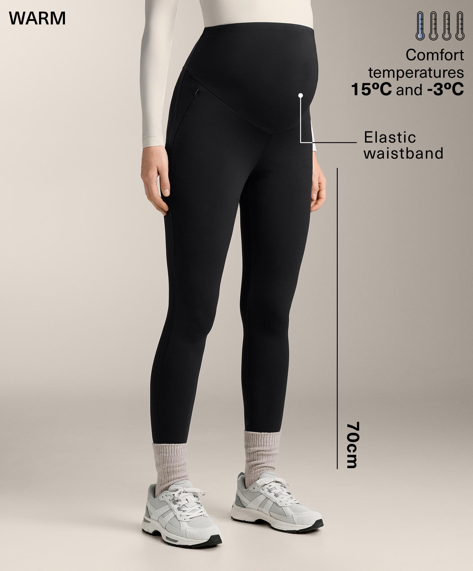 Warm 70cm ankle-length maternity leggings