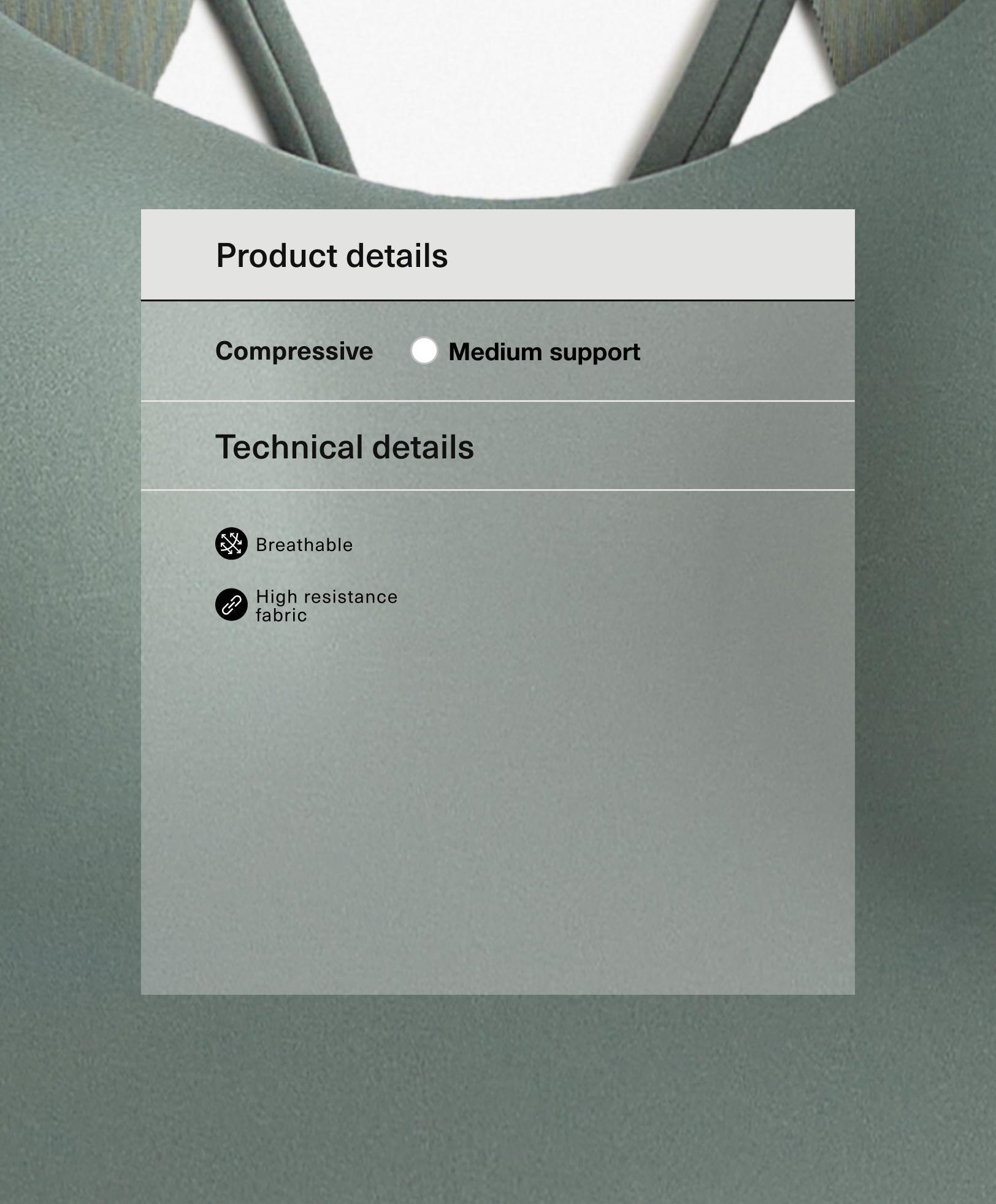 Brassière de sport compressive à maintien moyen Brassière de sport compressive à maintien moyen