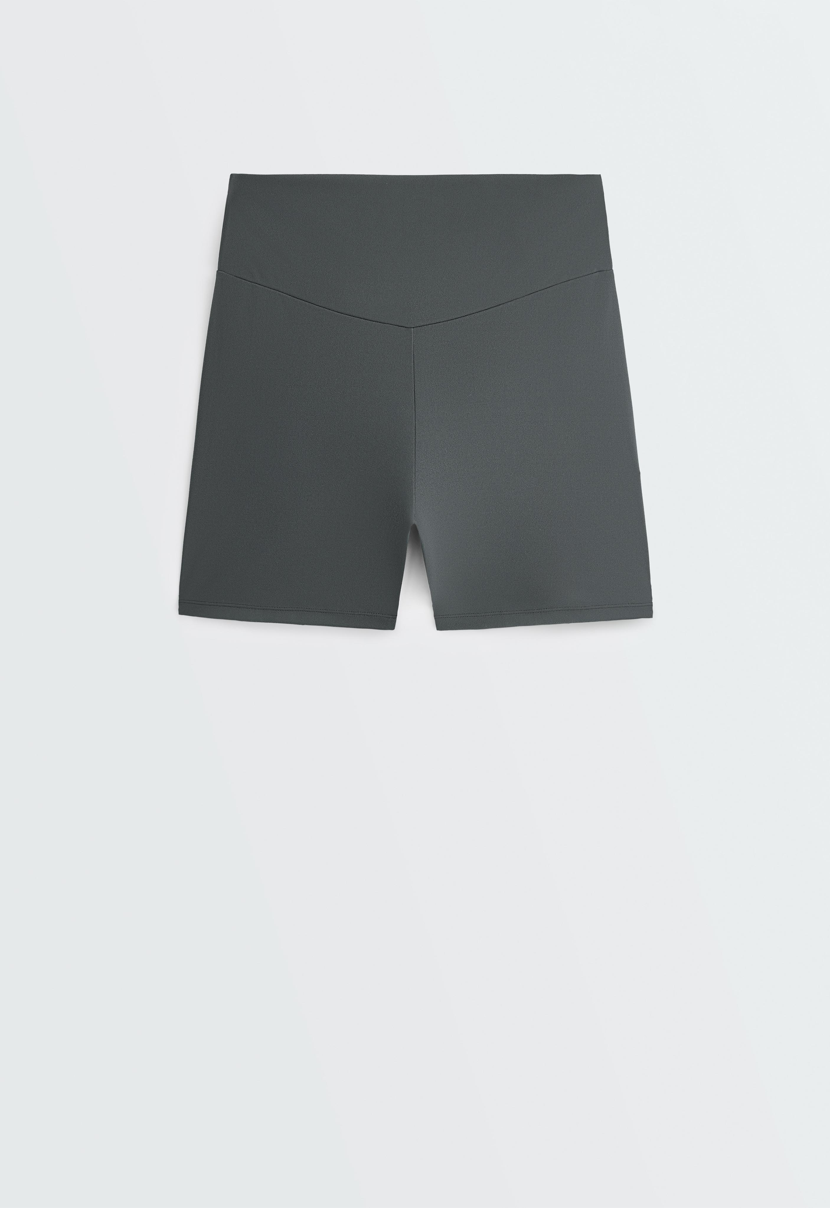 Comfortlux high-waisted 10cm hot pants — STEEL GREY