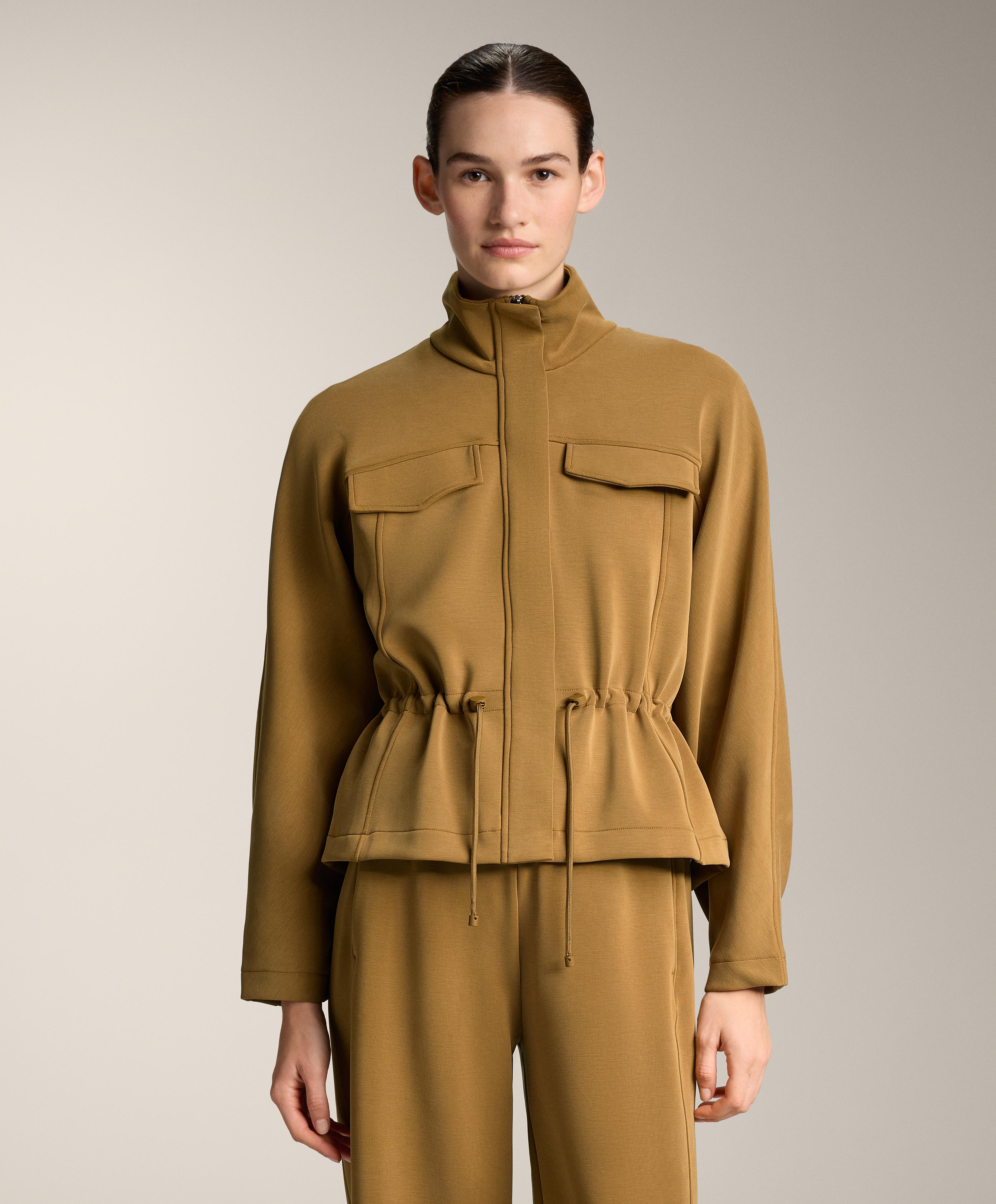 Veste courte à taille ajustable avec modal brossé Veste courte à taille ajustable avec modal brossé