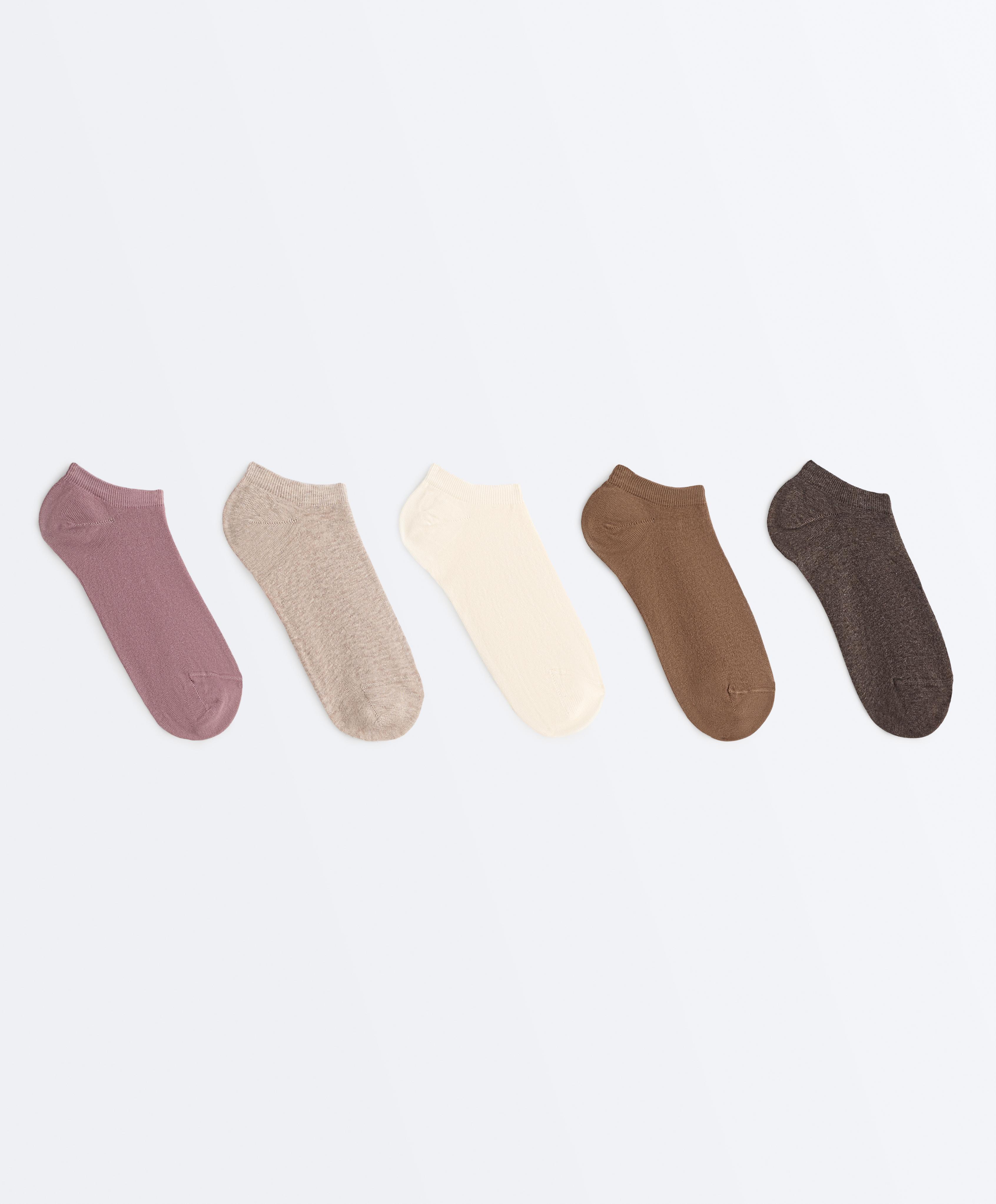 5 pairs of cotton blend sneaker socks