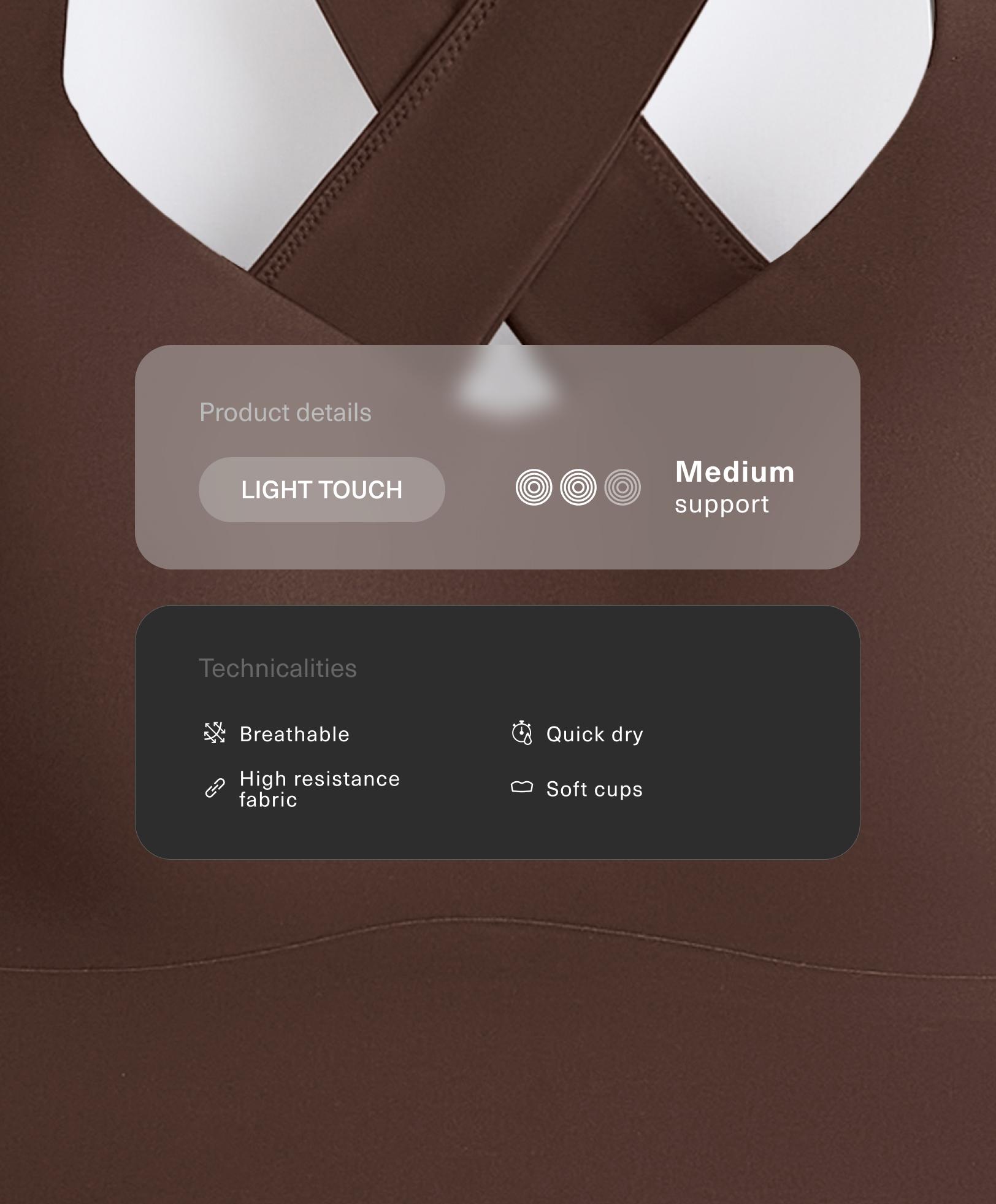 Сутиен Light Touch с кръстосан гръб и средна поддръжка