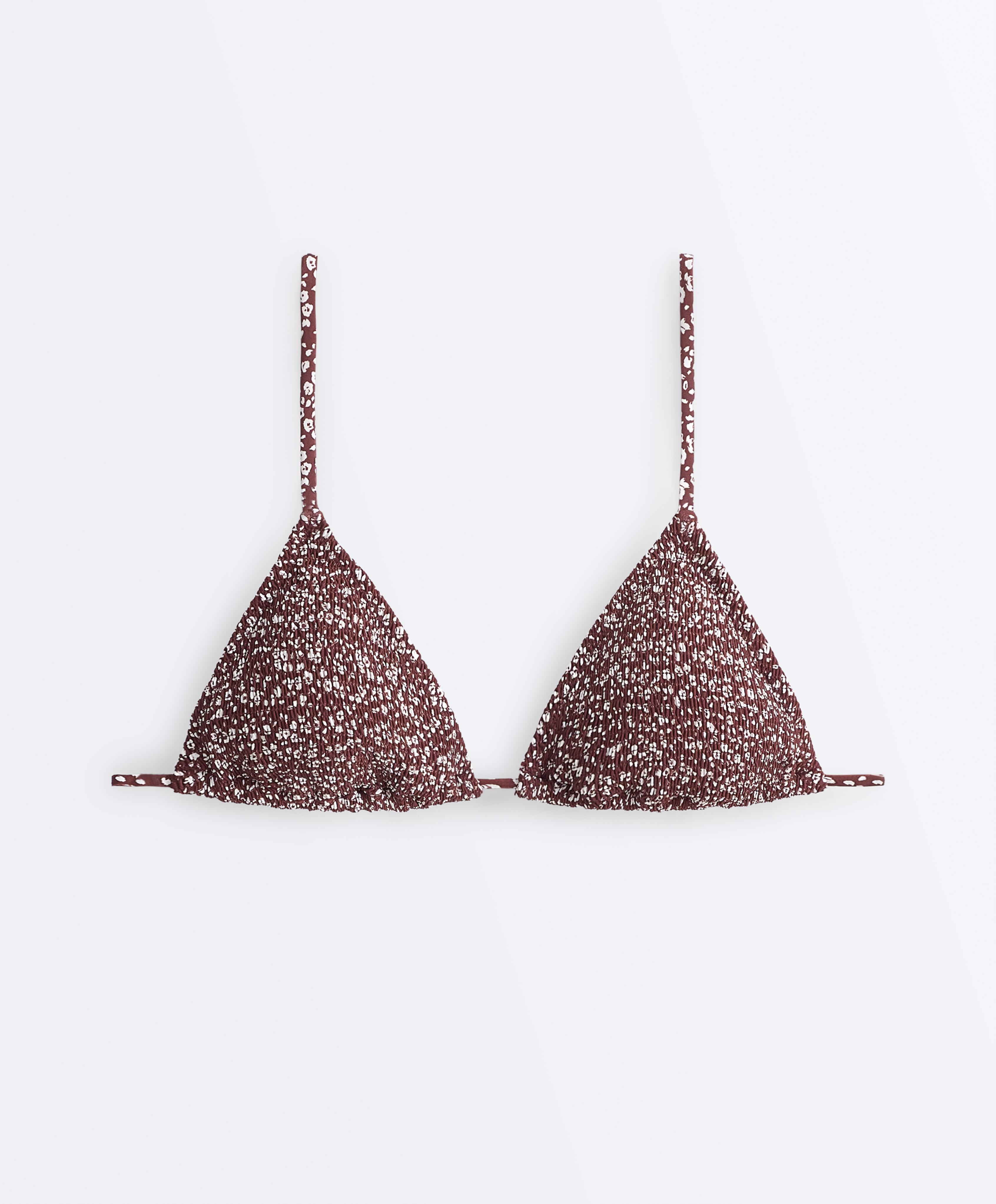 Smock triangle bikini — CHOCOLATE