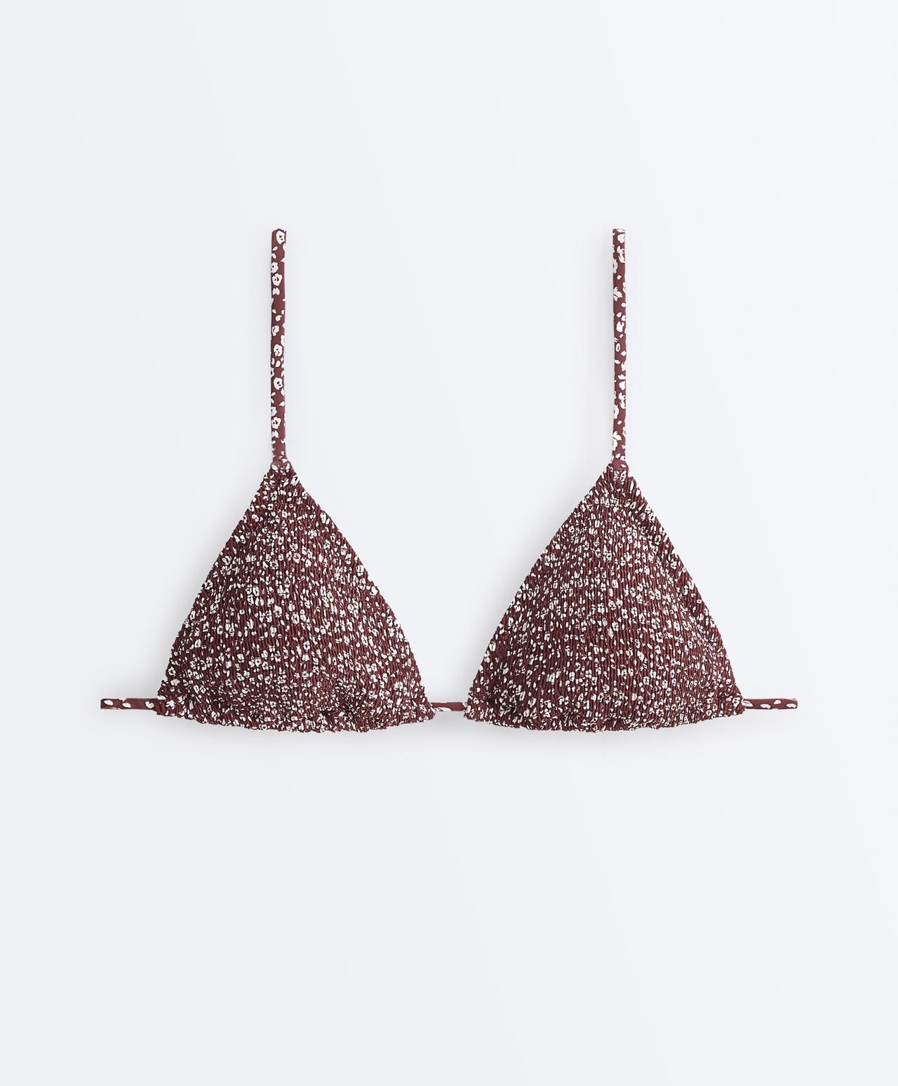 Smock triangle bikini — CHOCOLATE