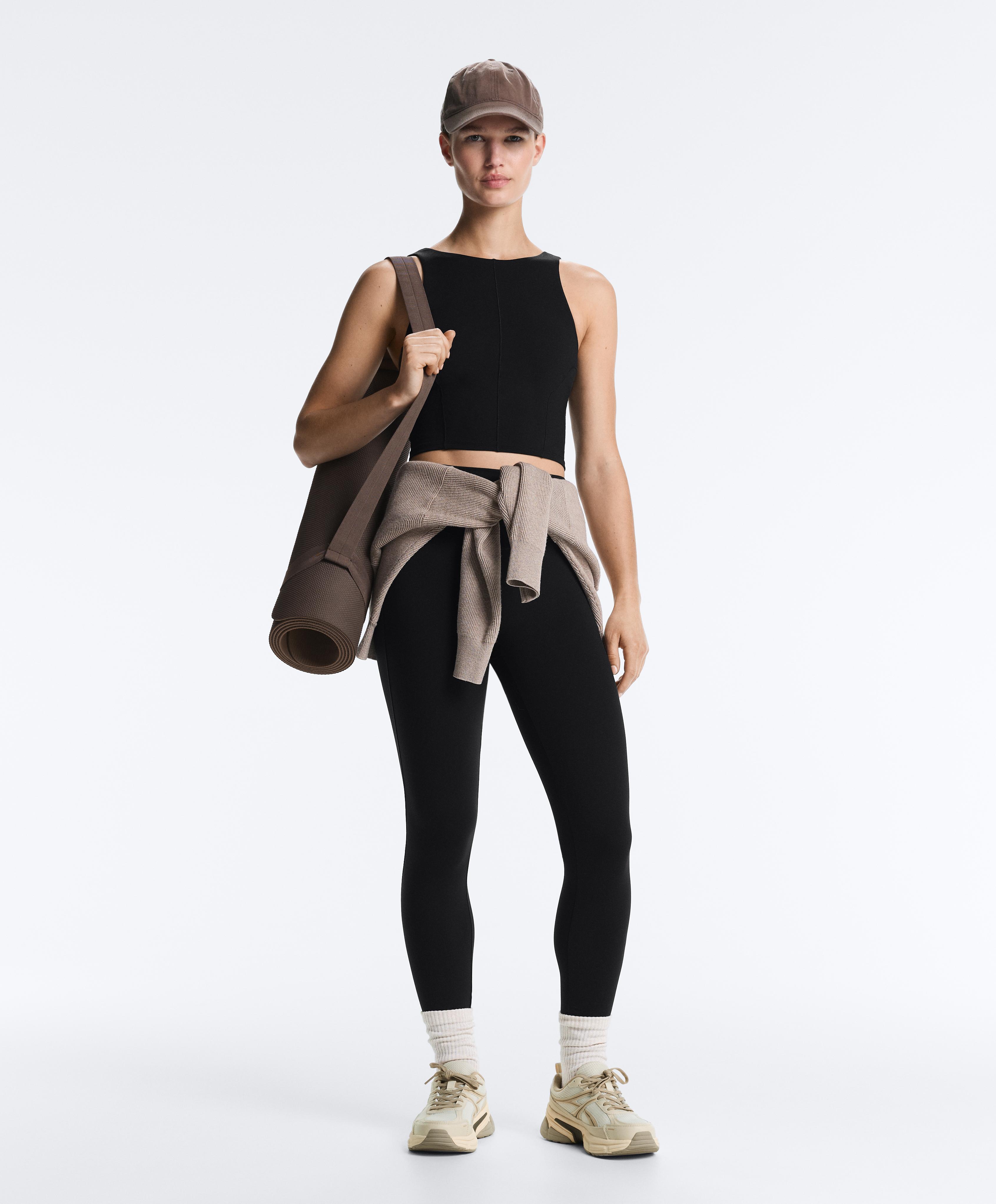 Evermove high-rise ankle-length leggings — BLACK