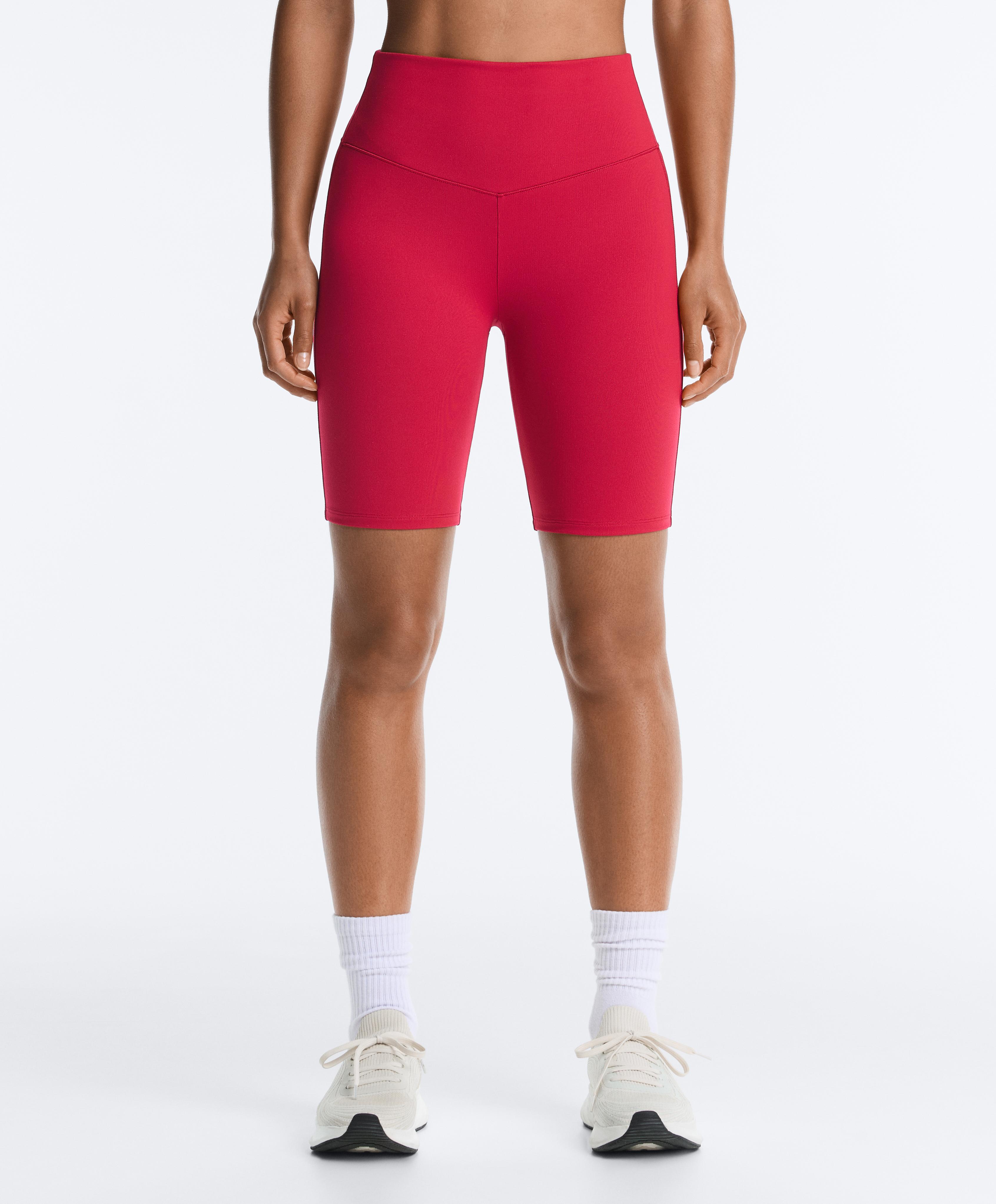 Evermove high-rise 20cm cycle leggings — RED