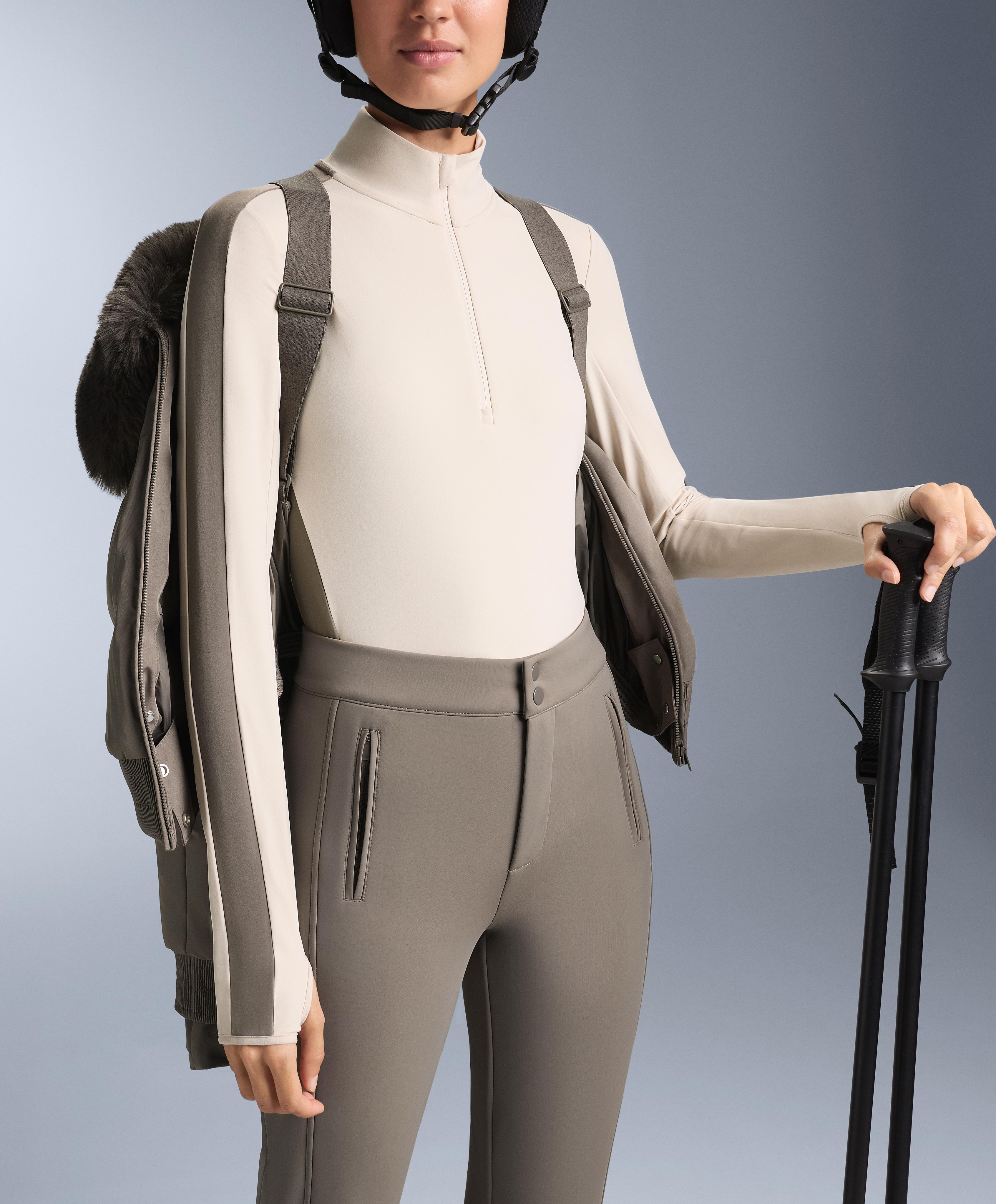 MINARDI PIUME SKI water-resistant 80% down and 20% feather jacket — DARK TAUPE
