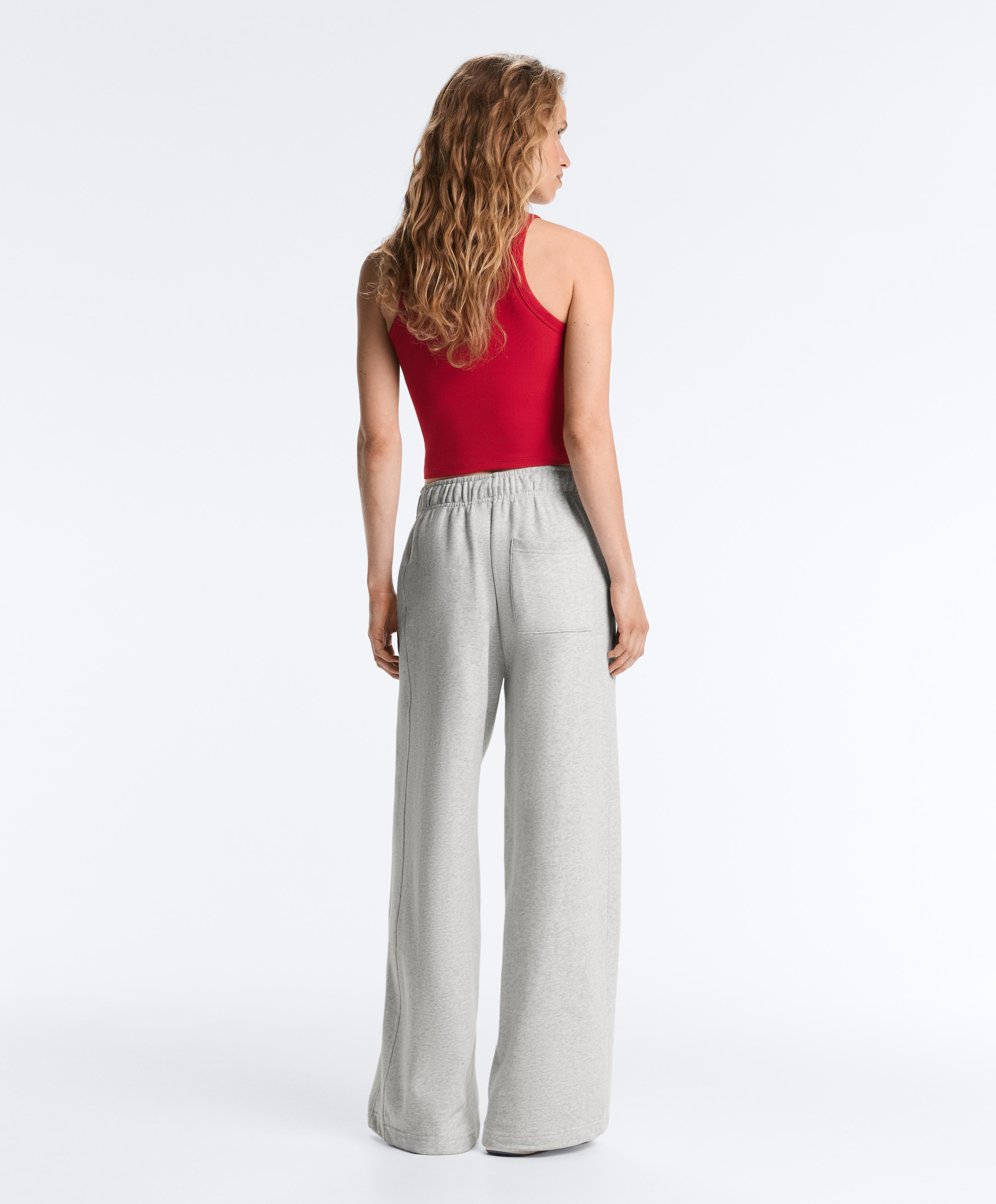 Rib modal blend long tank top — BRIGHT RED