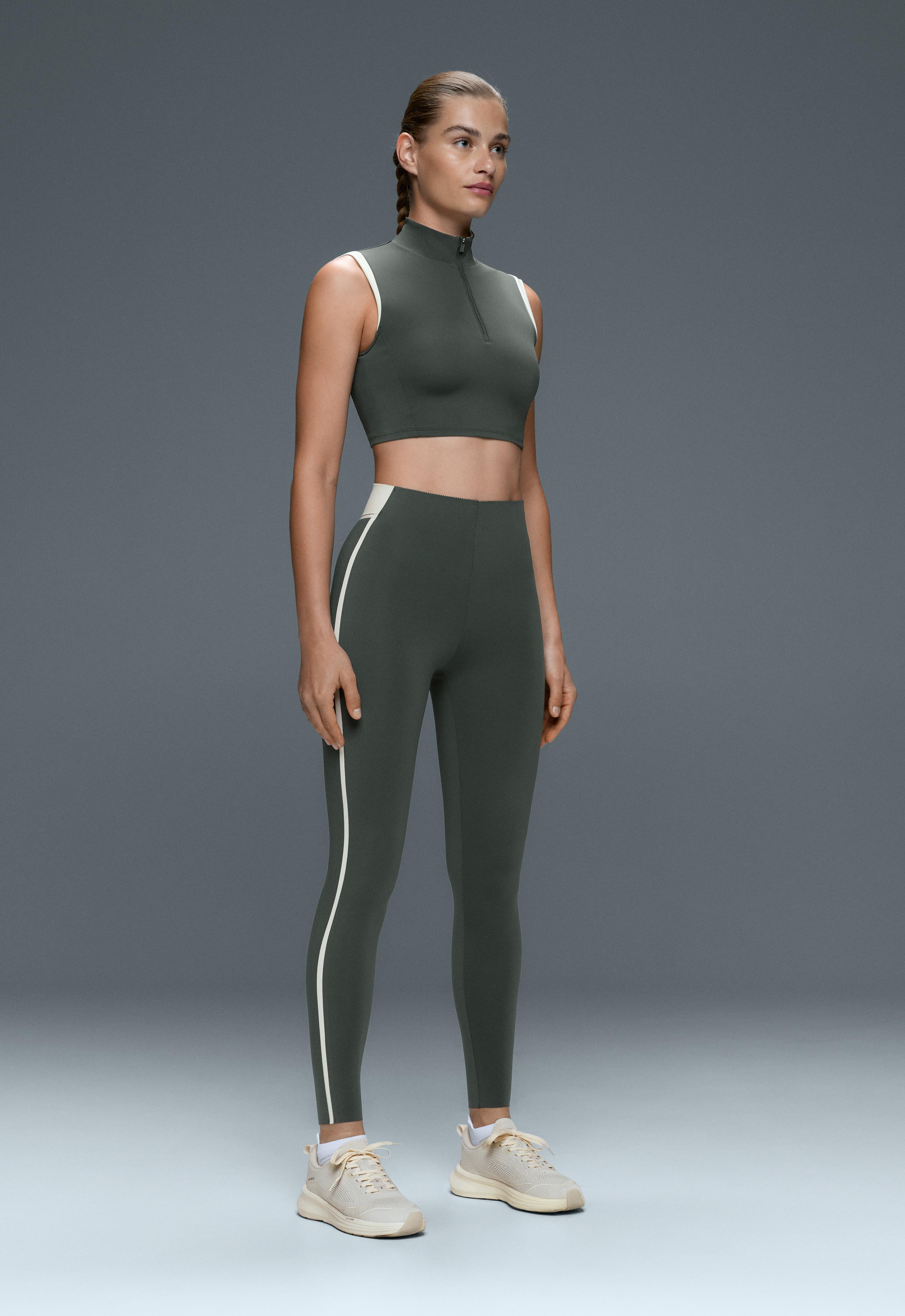 Tank top Compressive media cremallera bloques