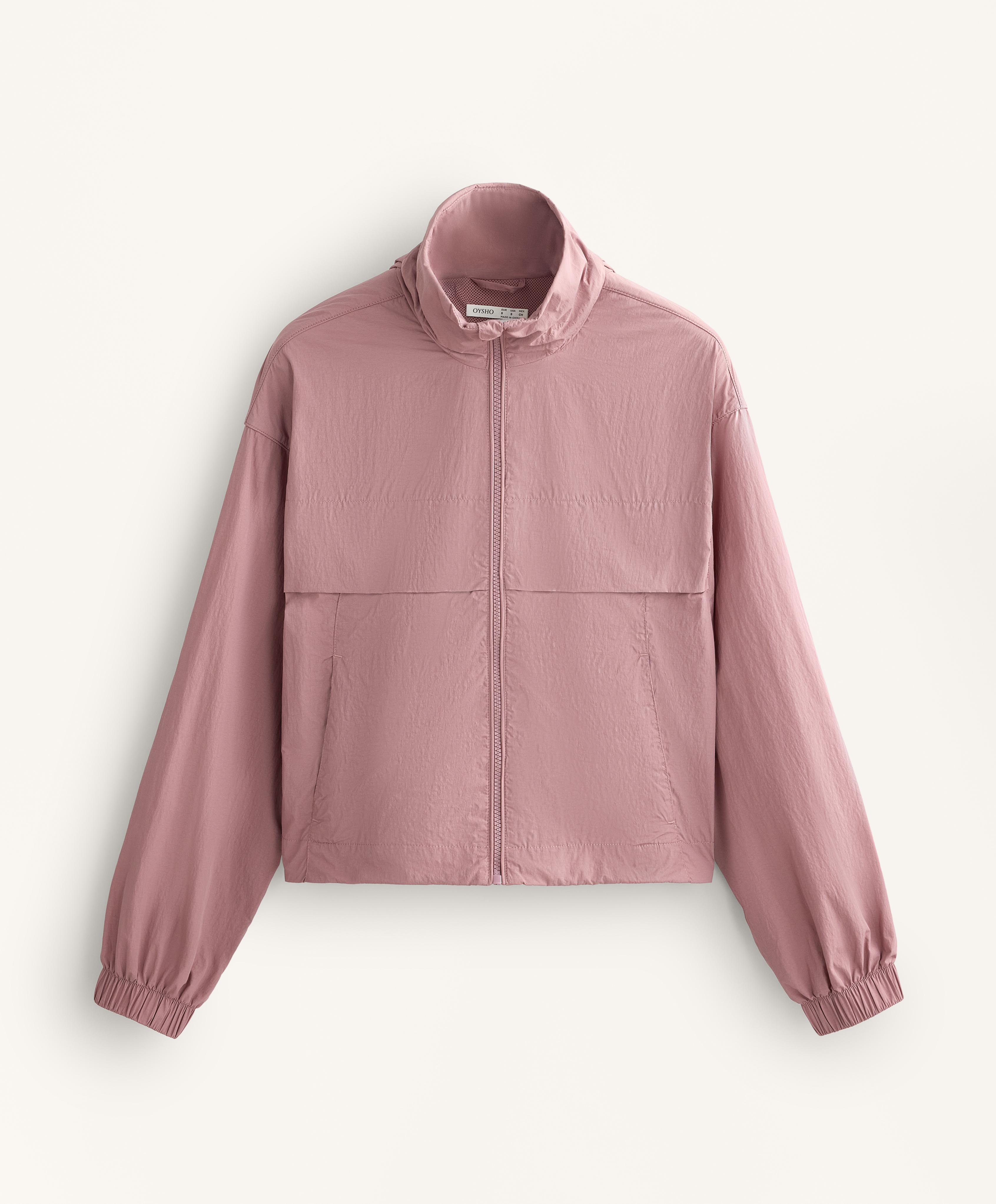 Water-repellent track jacket — SOFT PINK