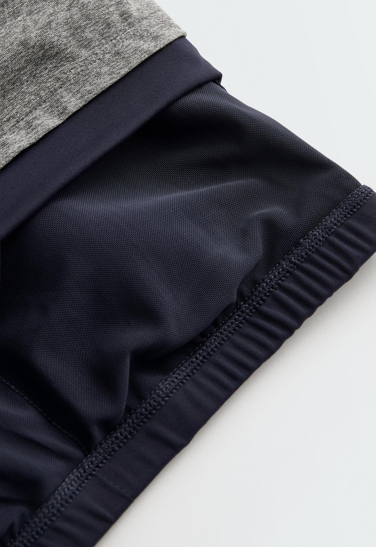 Marl rib overlay tank top — MOTTLED GREY MELANGE