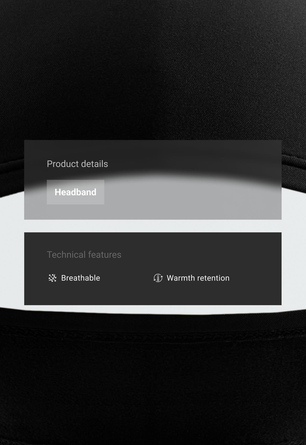 Sports head band — BLACK
