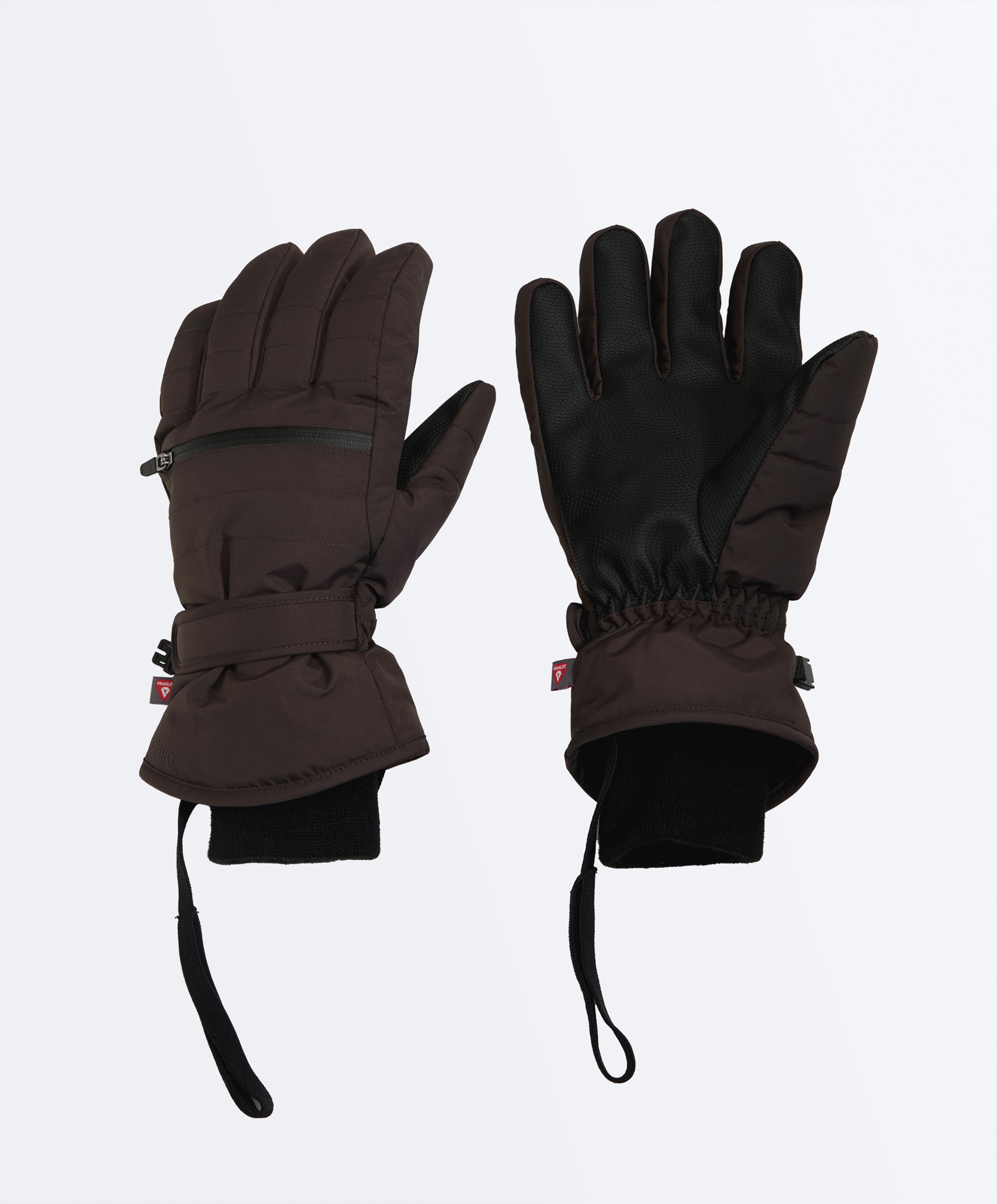 Technical SKI Primaloft® Gloves — BROWN