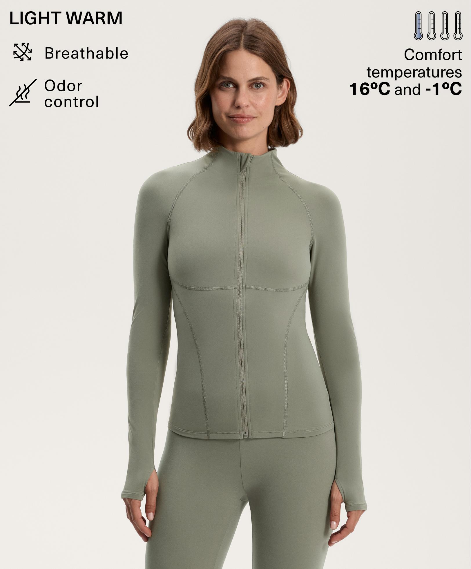 Light warm long technical jacket