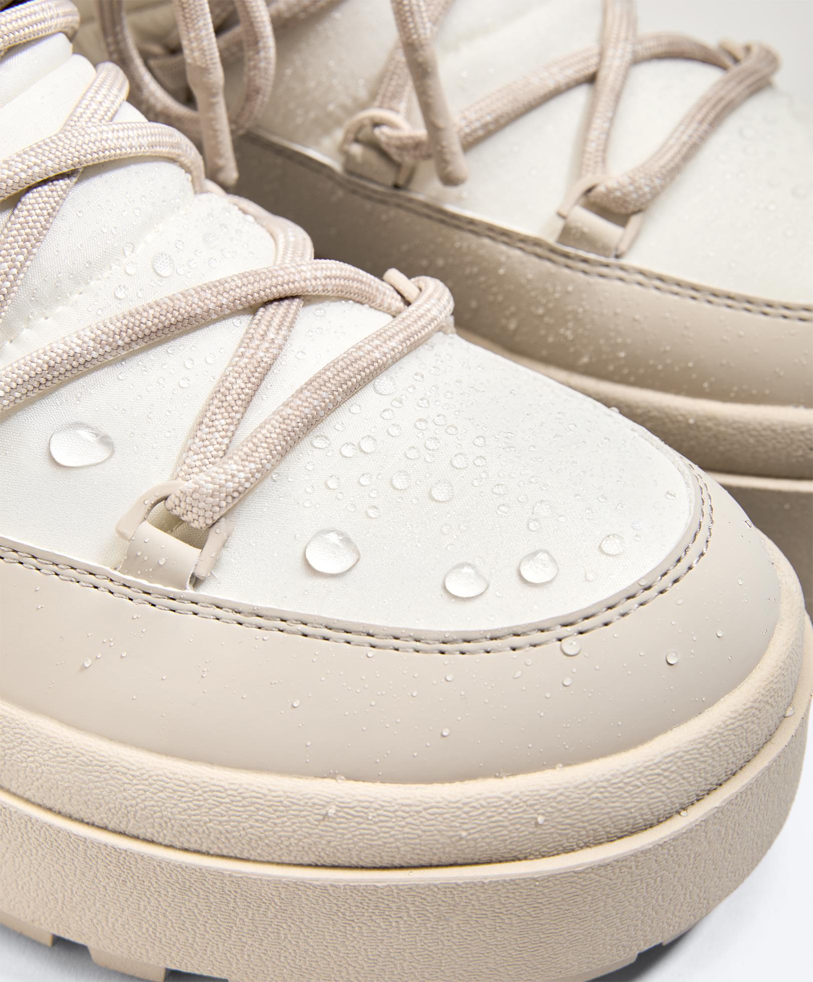 Combined lace-up boot — MINK