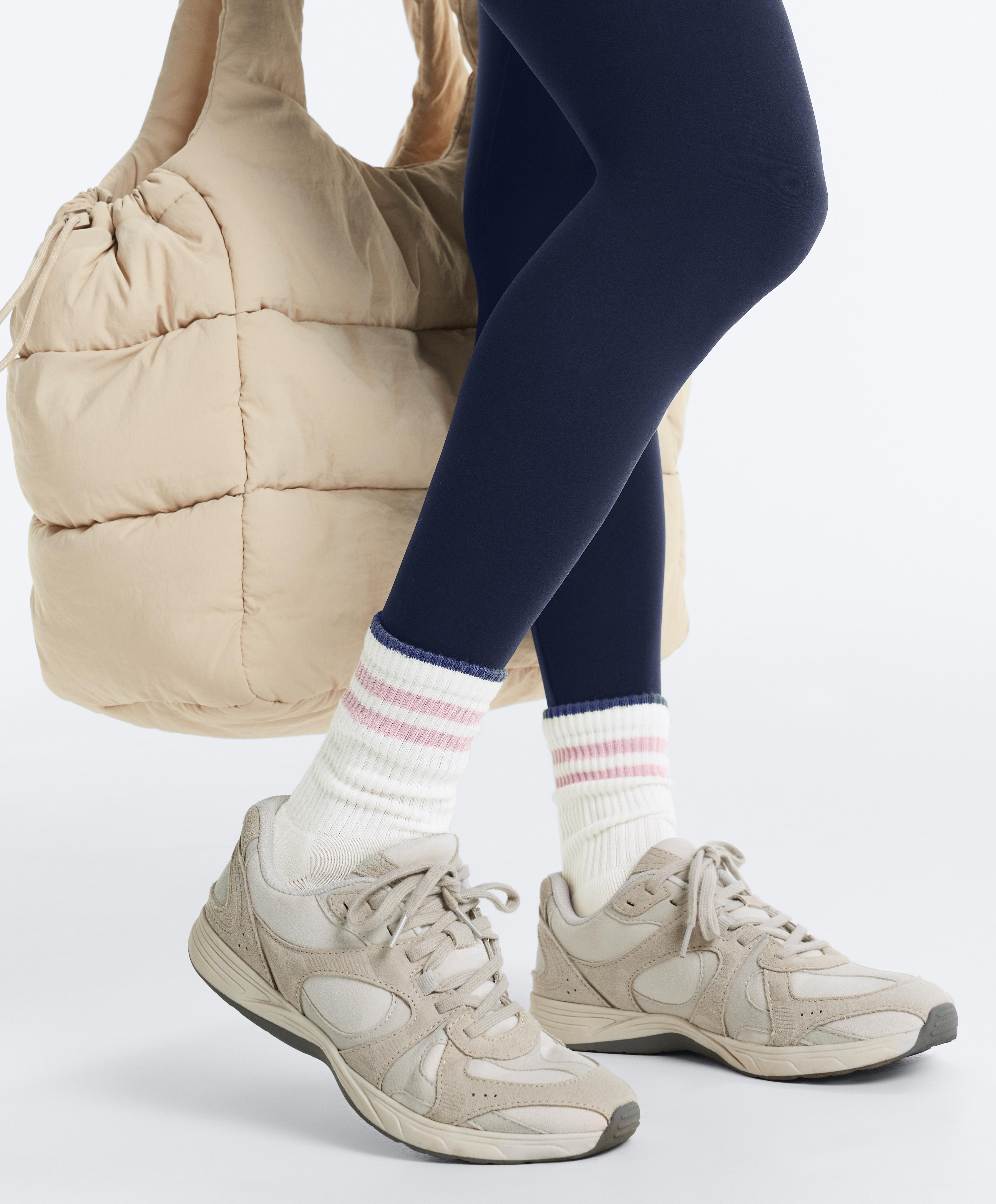 3 pairs of cotton blend classic socks — PALE PINK