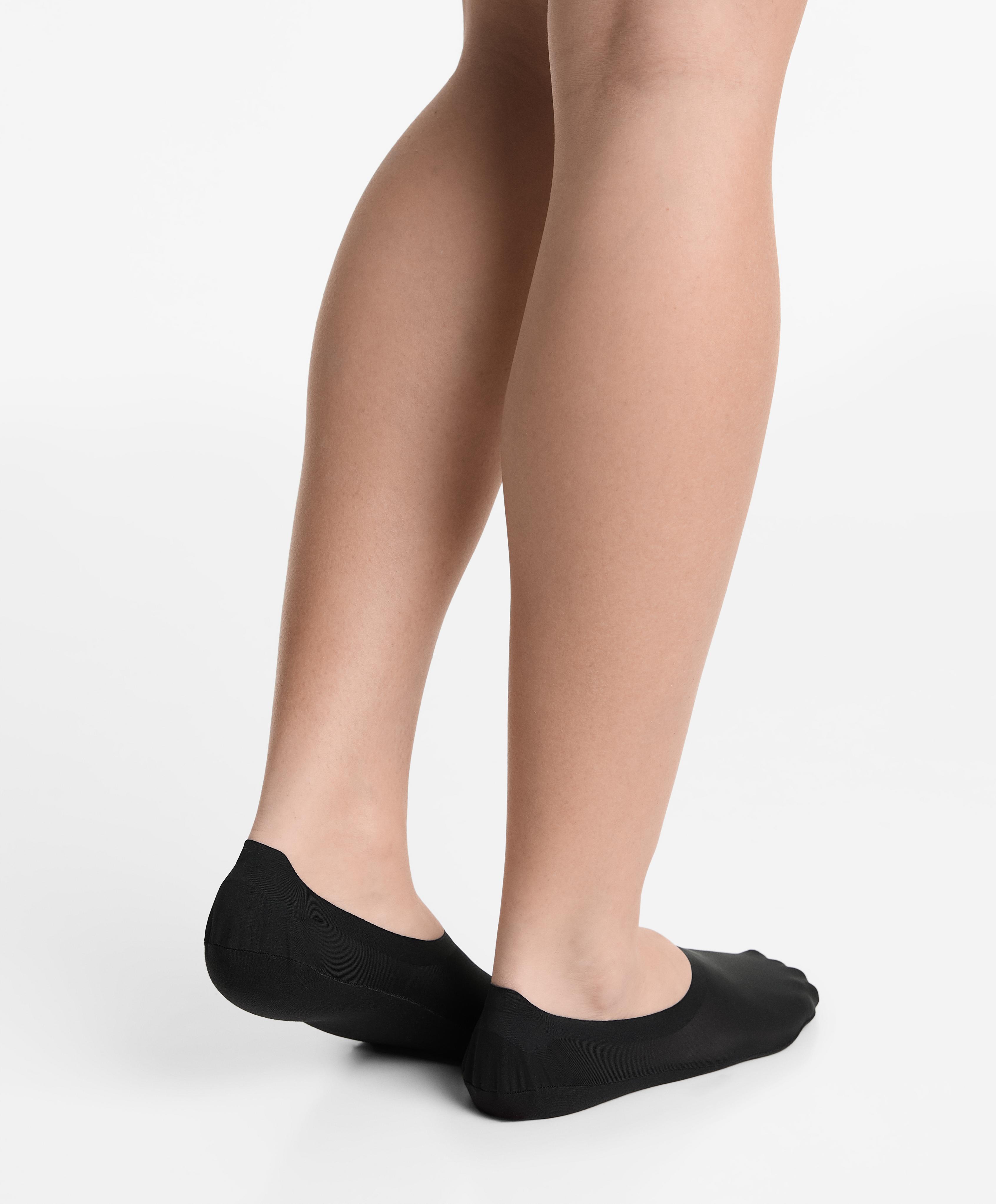 2 pairs of invisible high cut rib socks with microfibre - Sale 2 pairs of invisible high cut rib socks with microfibre - Sale