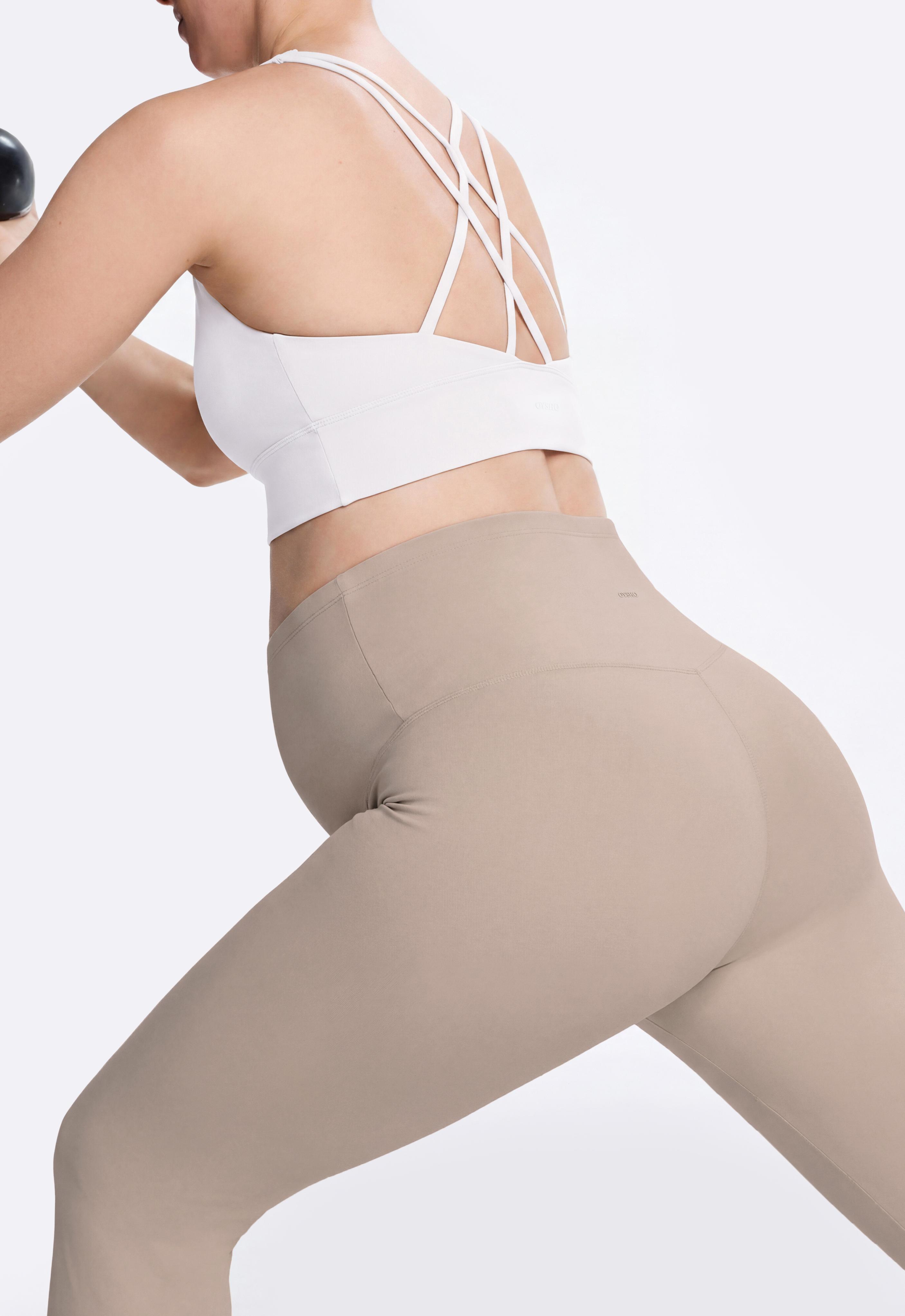Comfortlux maternity straight-leg trousers — LIGHT STONE