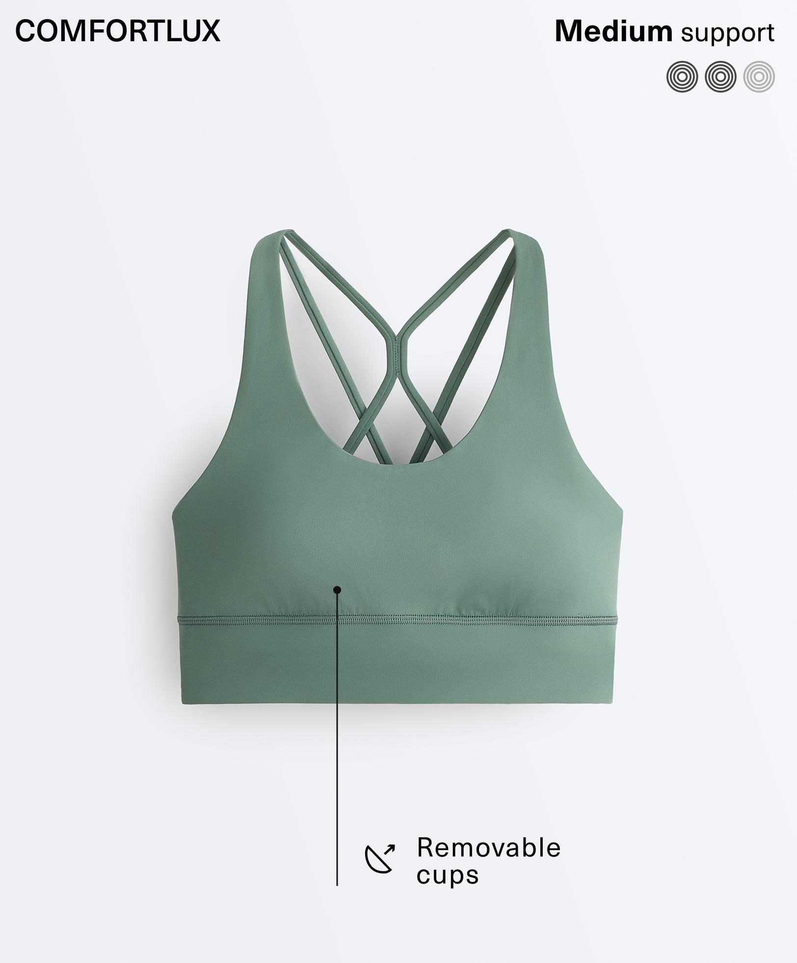 Medium-support Comfortlux sports bra with cups