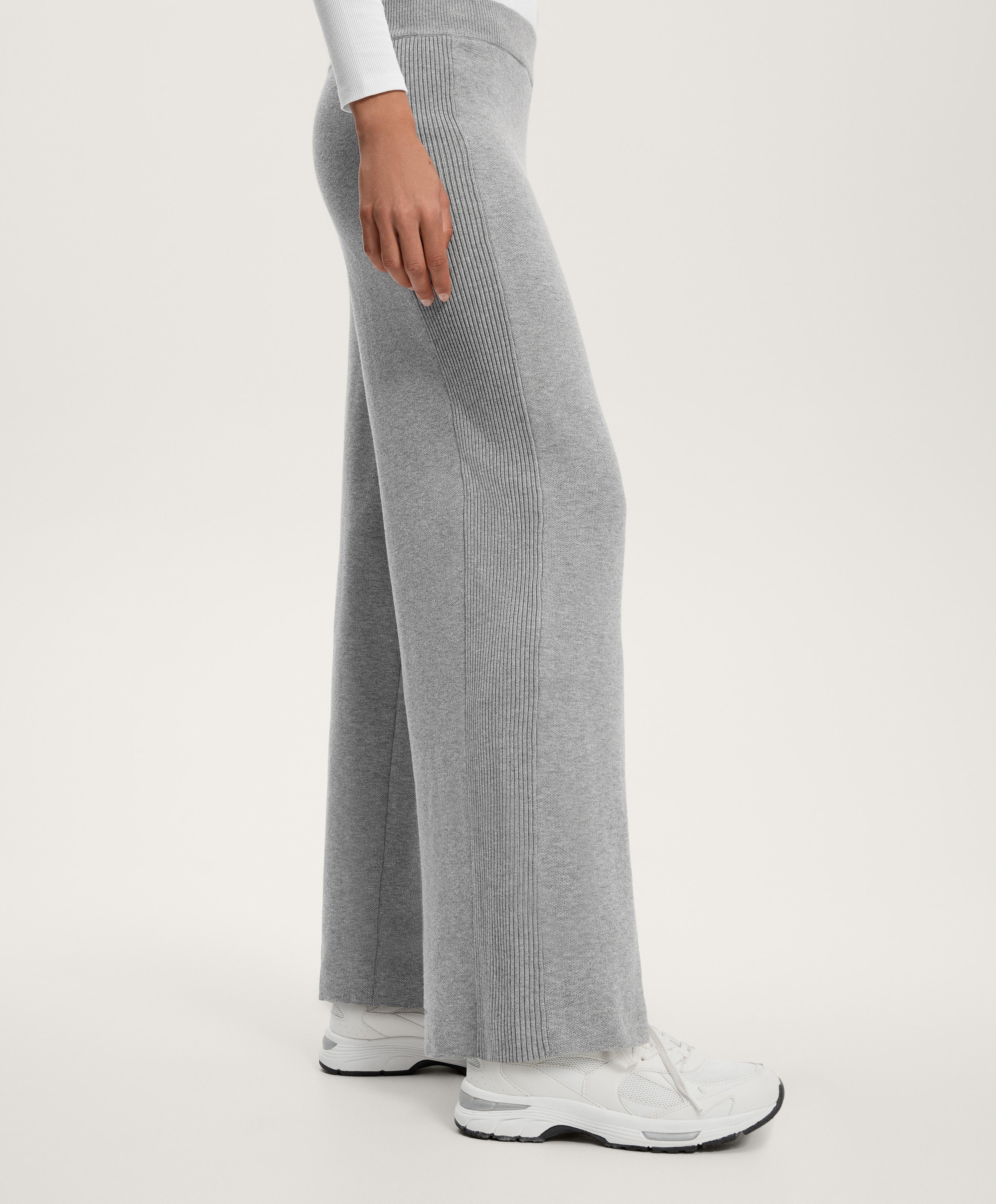 Yanları Fitilli Düz Kesim Örgü Pantolon - Görsel 6