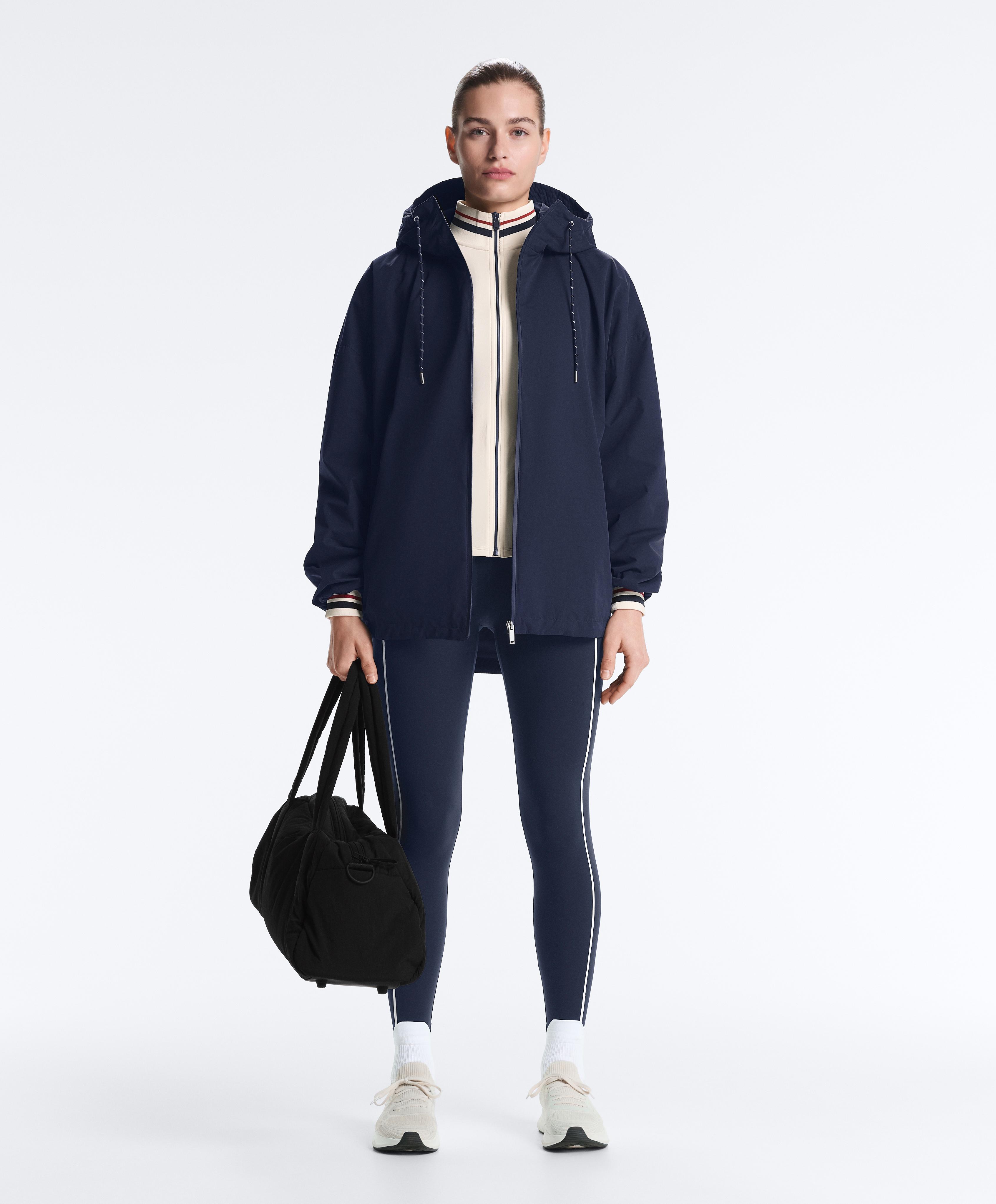 Light warm technical rubber jacket — PALE ECRU