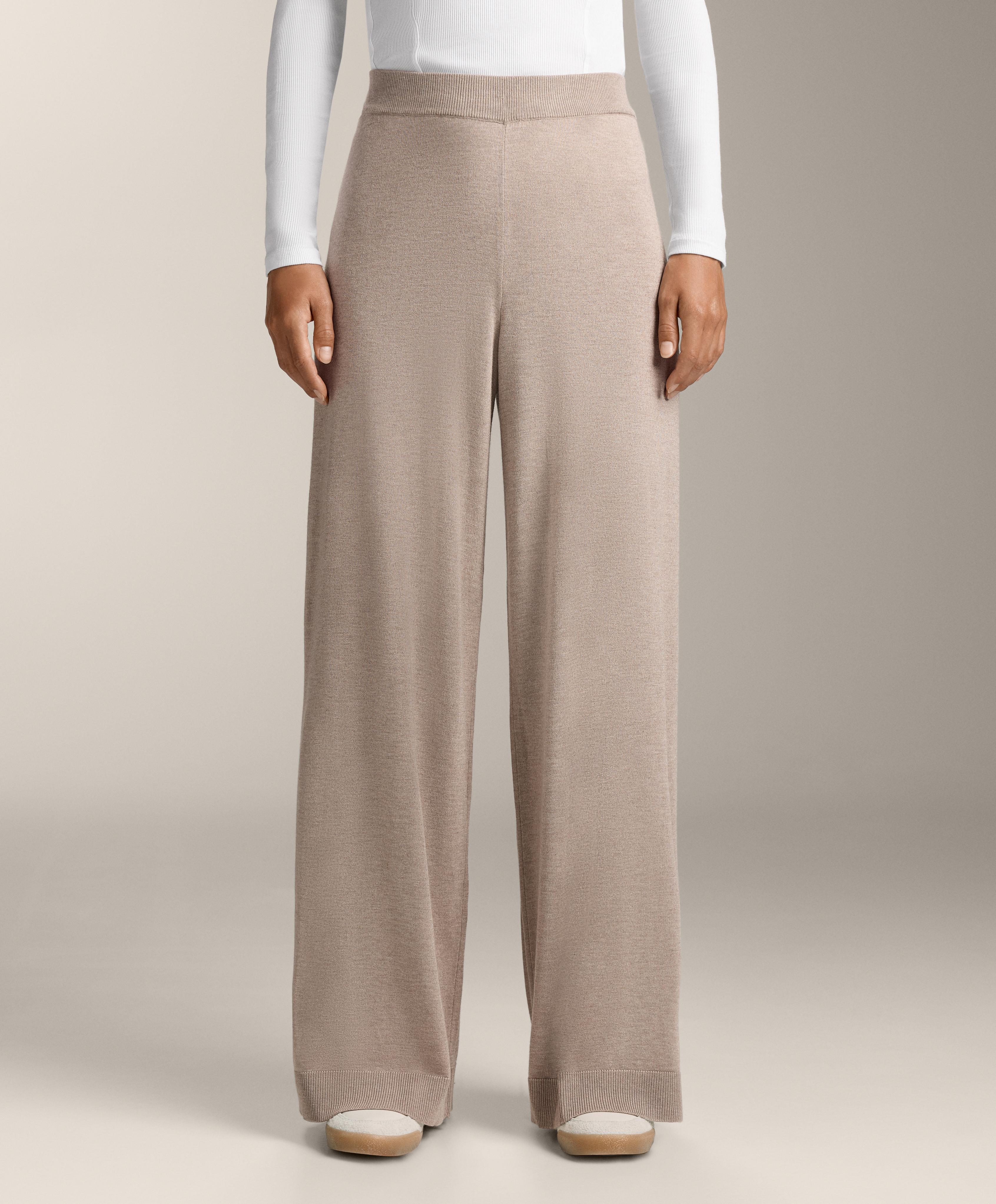 Pantalon droit maille 10 % cachemire Pantalon droit maille 10 % cachemire
