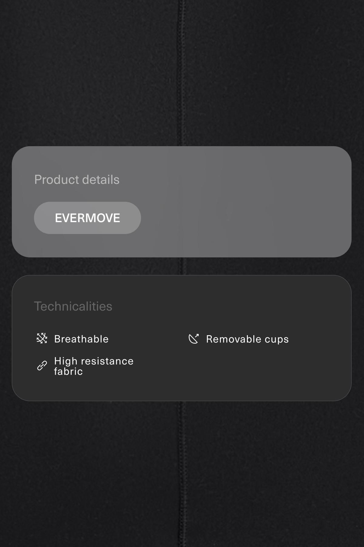 Evermove tank top with straps — BLACK