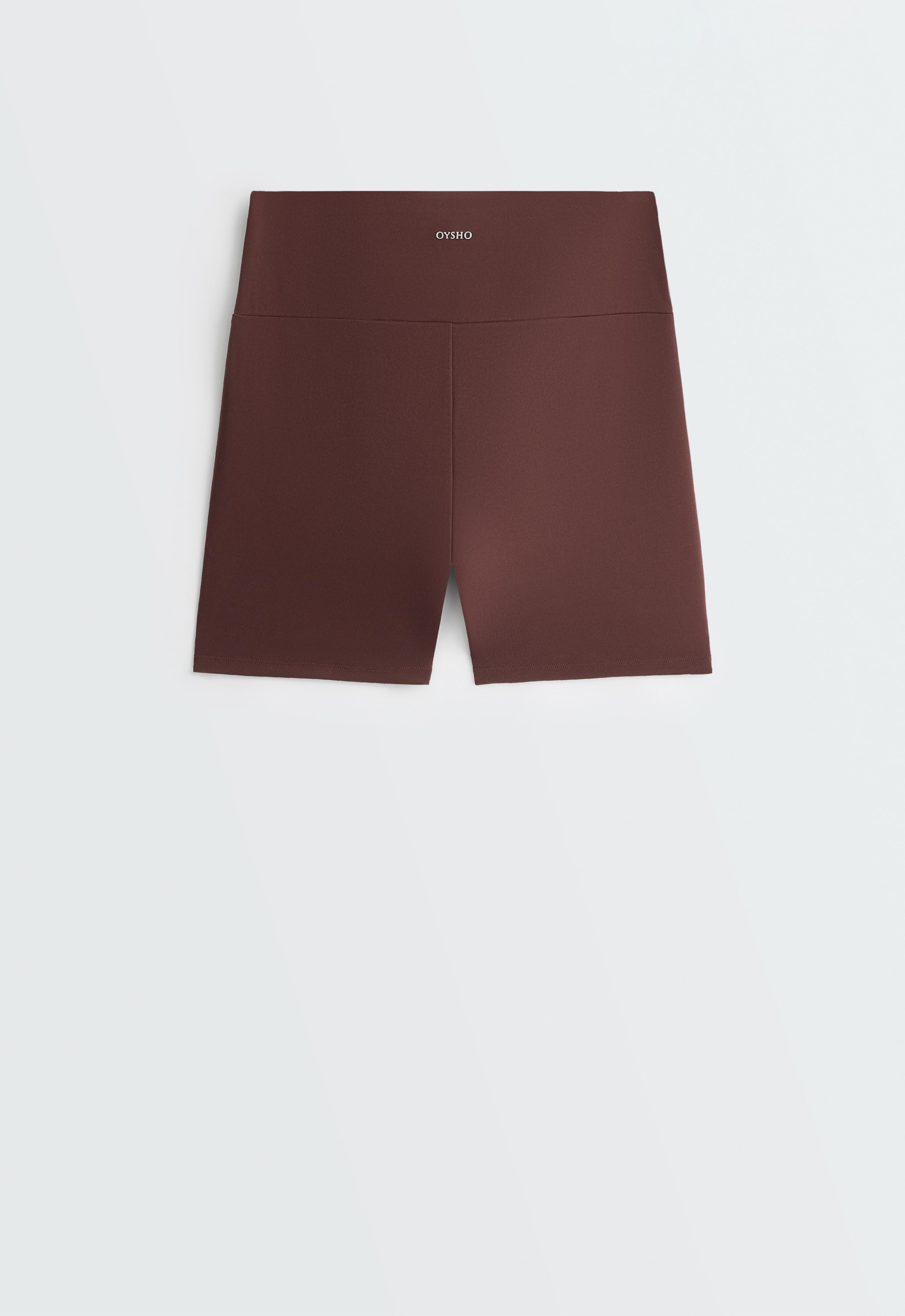 Comfortlux high-waisted 10cm hot pants — CHOCOLATE