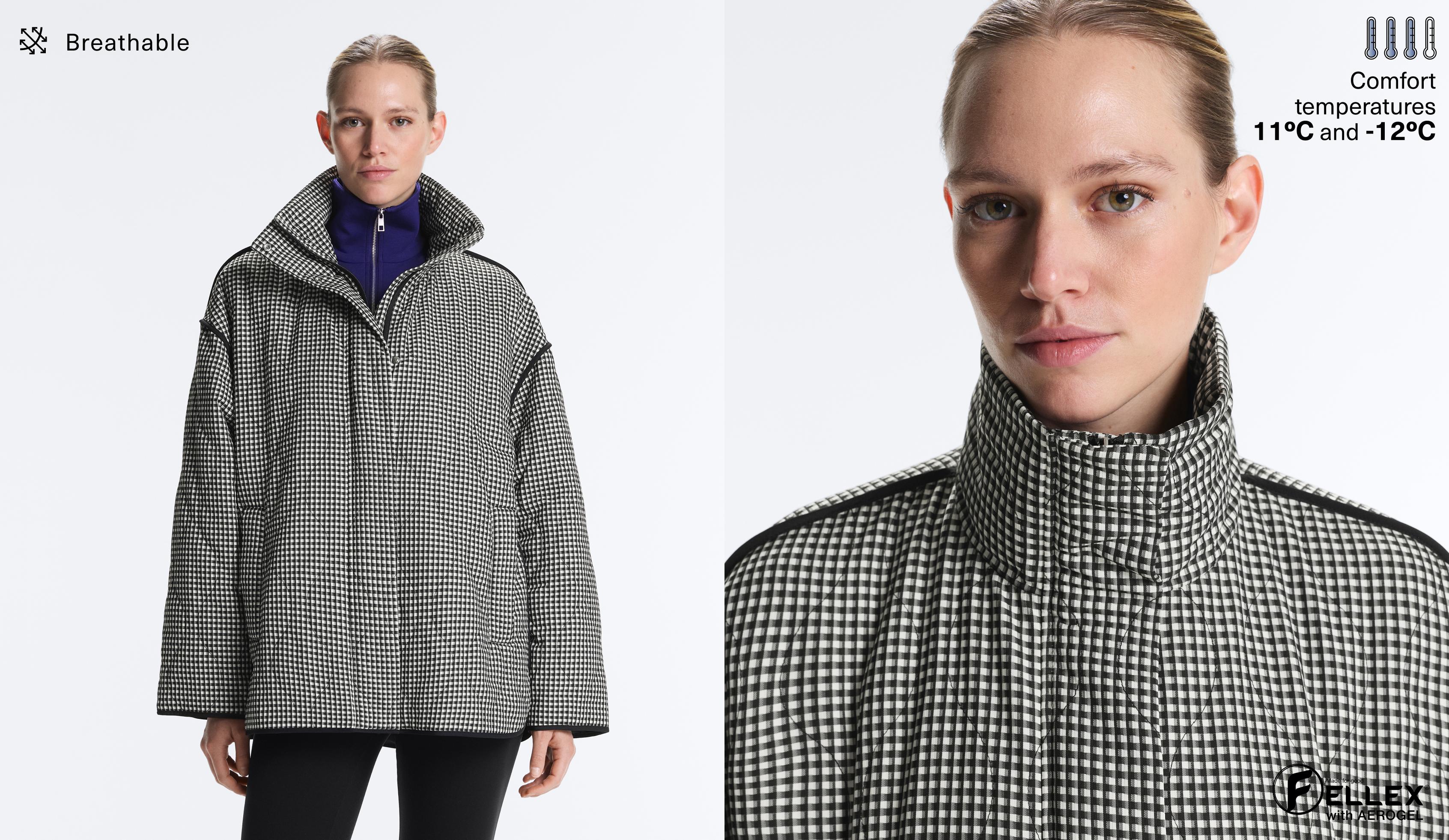 FELLEX® AEROGEL gingham padded jacket FELLEX® AEROGEL gingham padded jacket