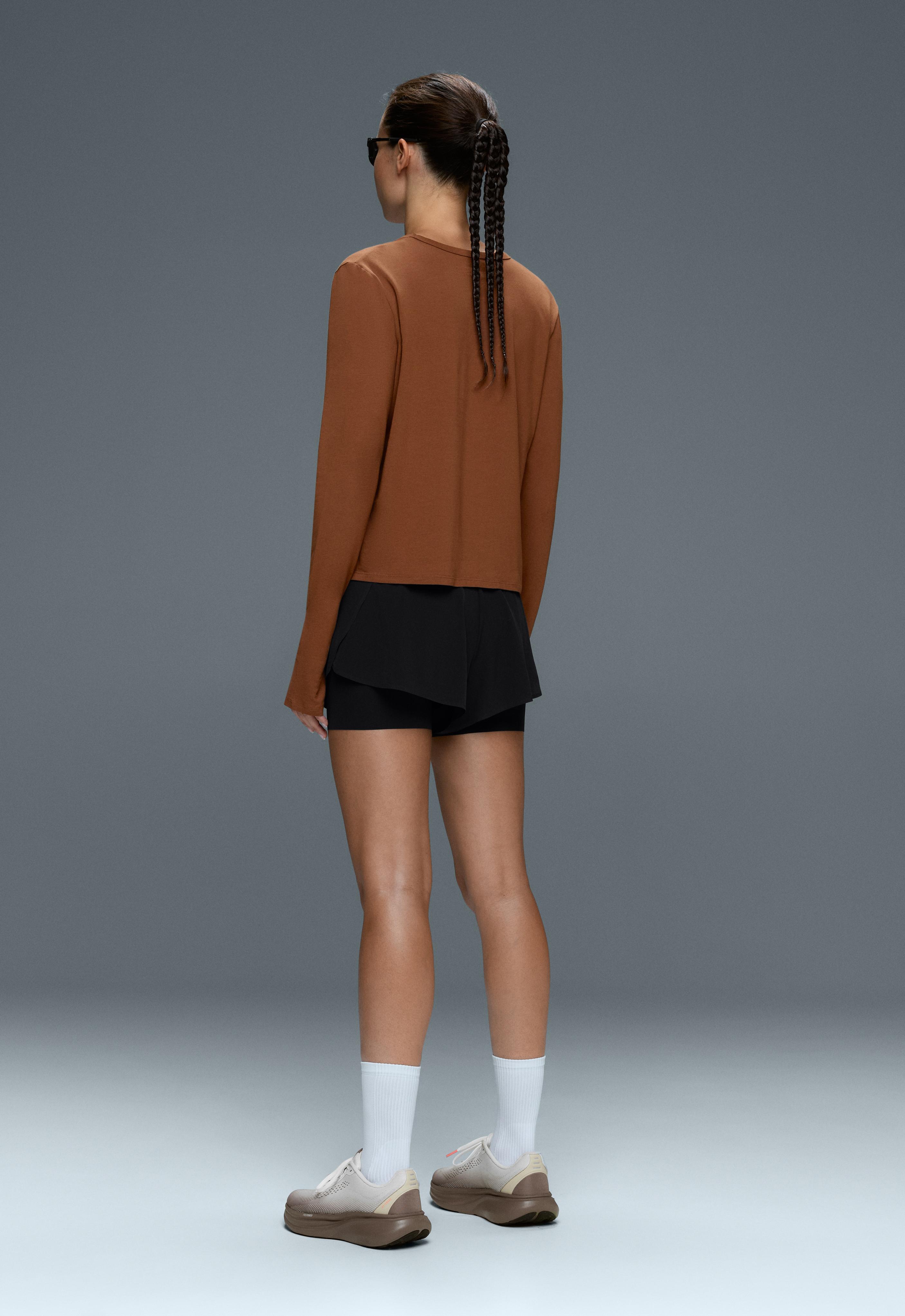 Cotton blend long-sleeved T-shirt