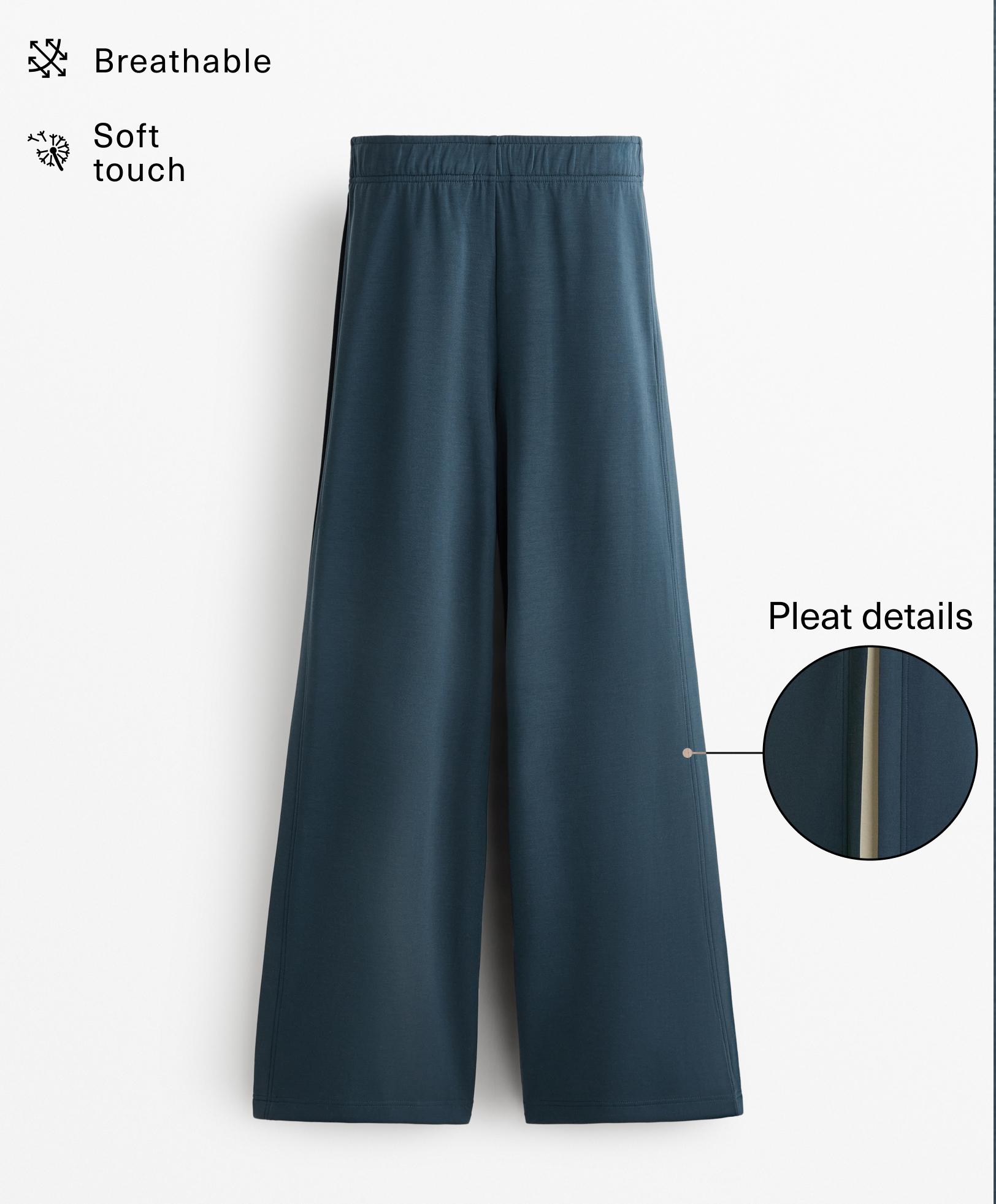 Soft Touch trousers with modal and contrast side pleat