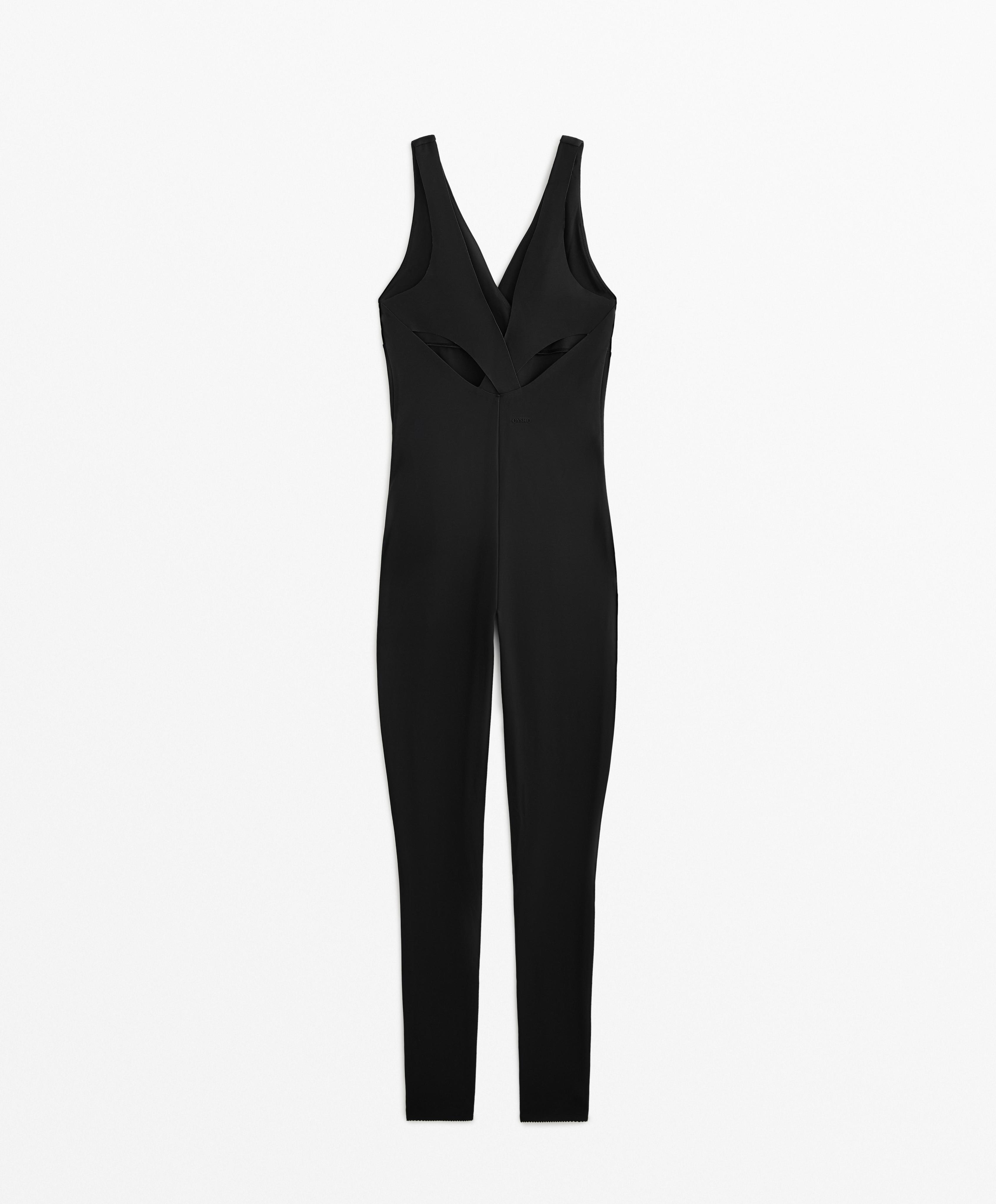 Crossover back extra compressive jumpsuit