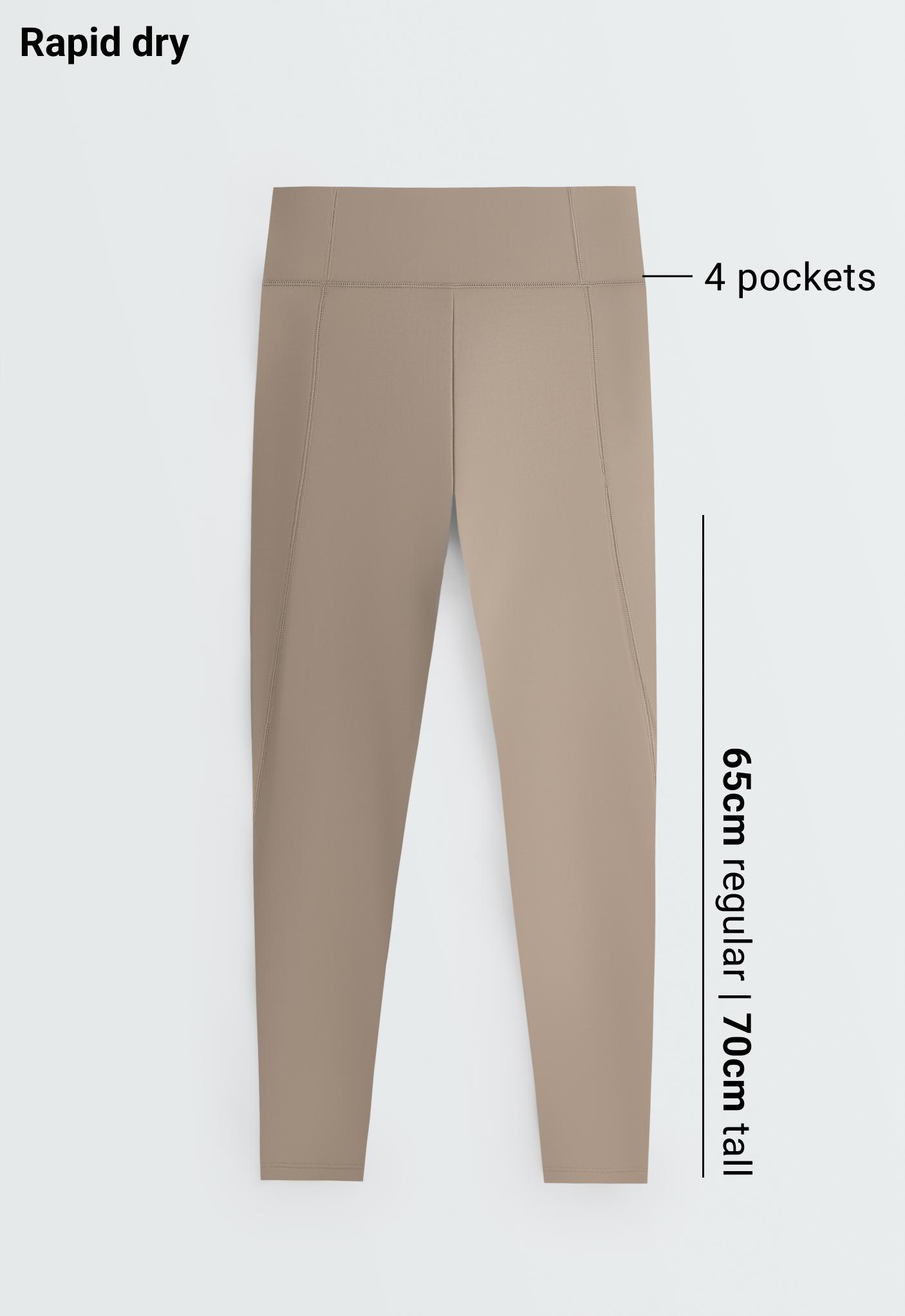 Ankle-length High rise Rapid Dry leggings with pockets