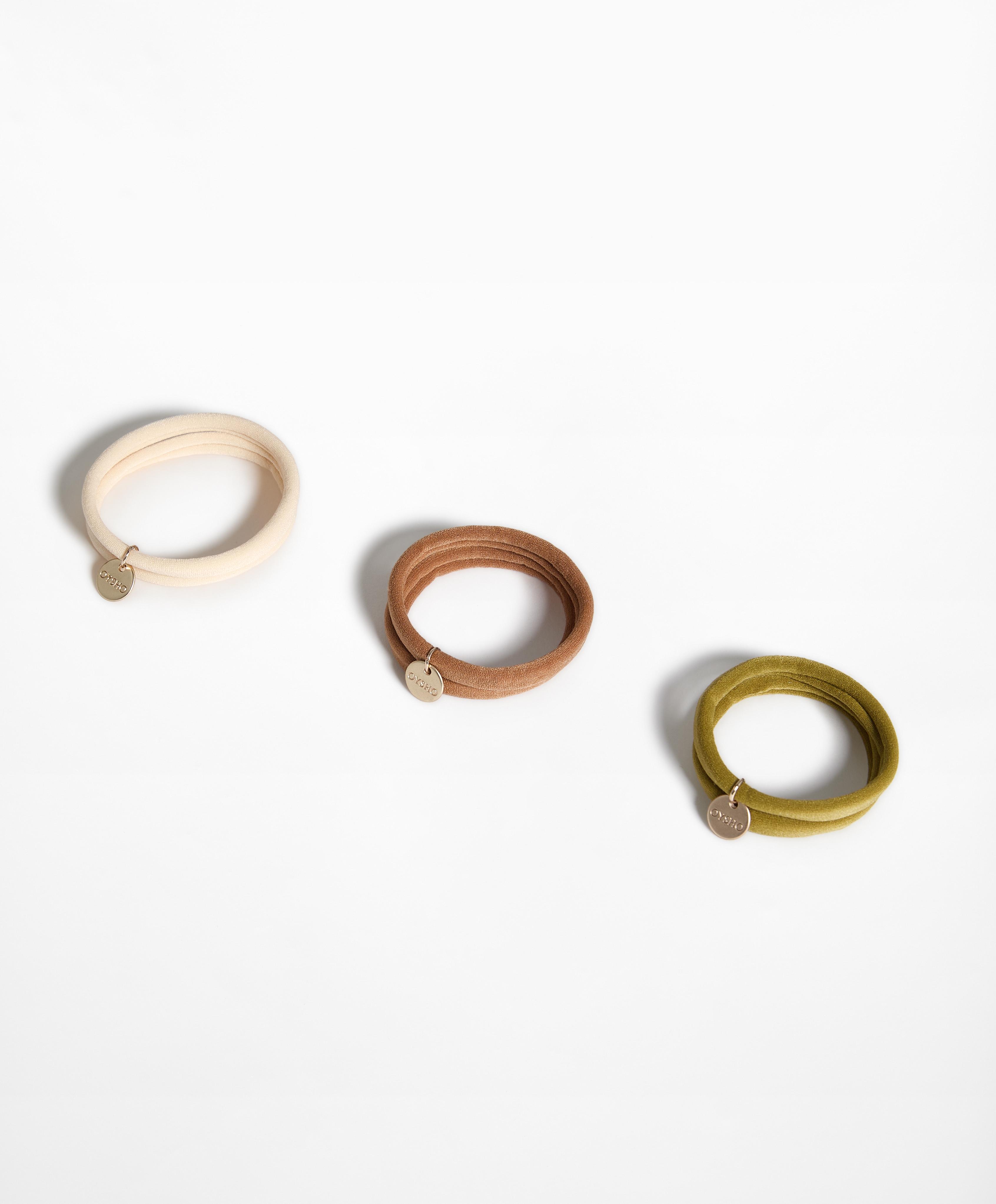 6 Oysho plaque hair ties - Sale