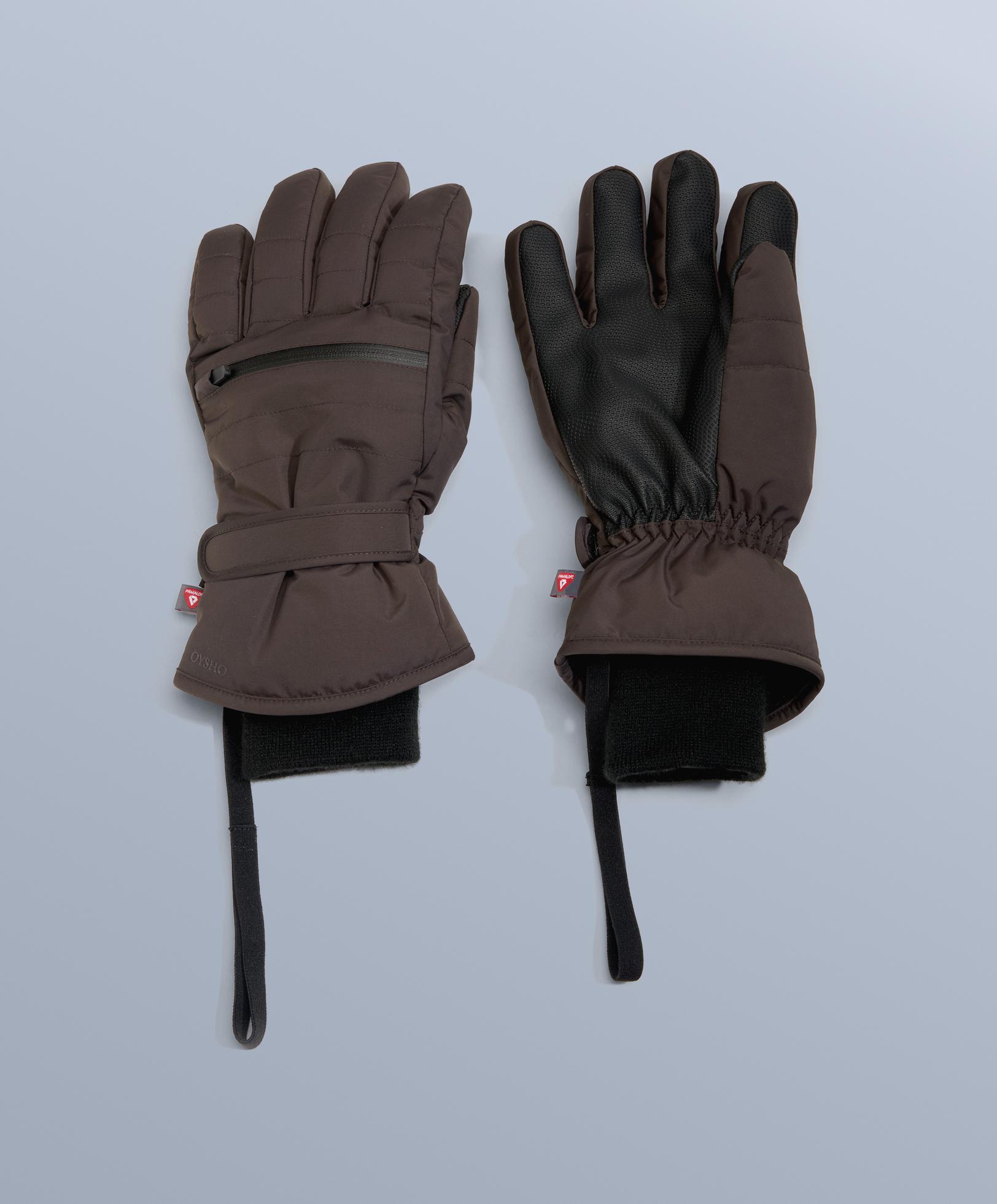 Technical SKI Primaloft® Gloves — BROWN