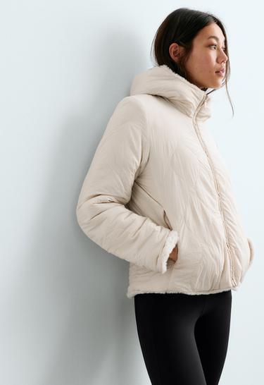 FELLEX® Aerogel reversible faux-fur-effect padded jacket — PALE TAUPE 6