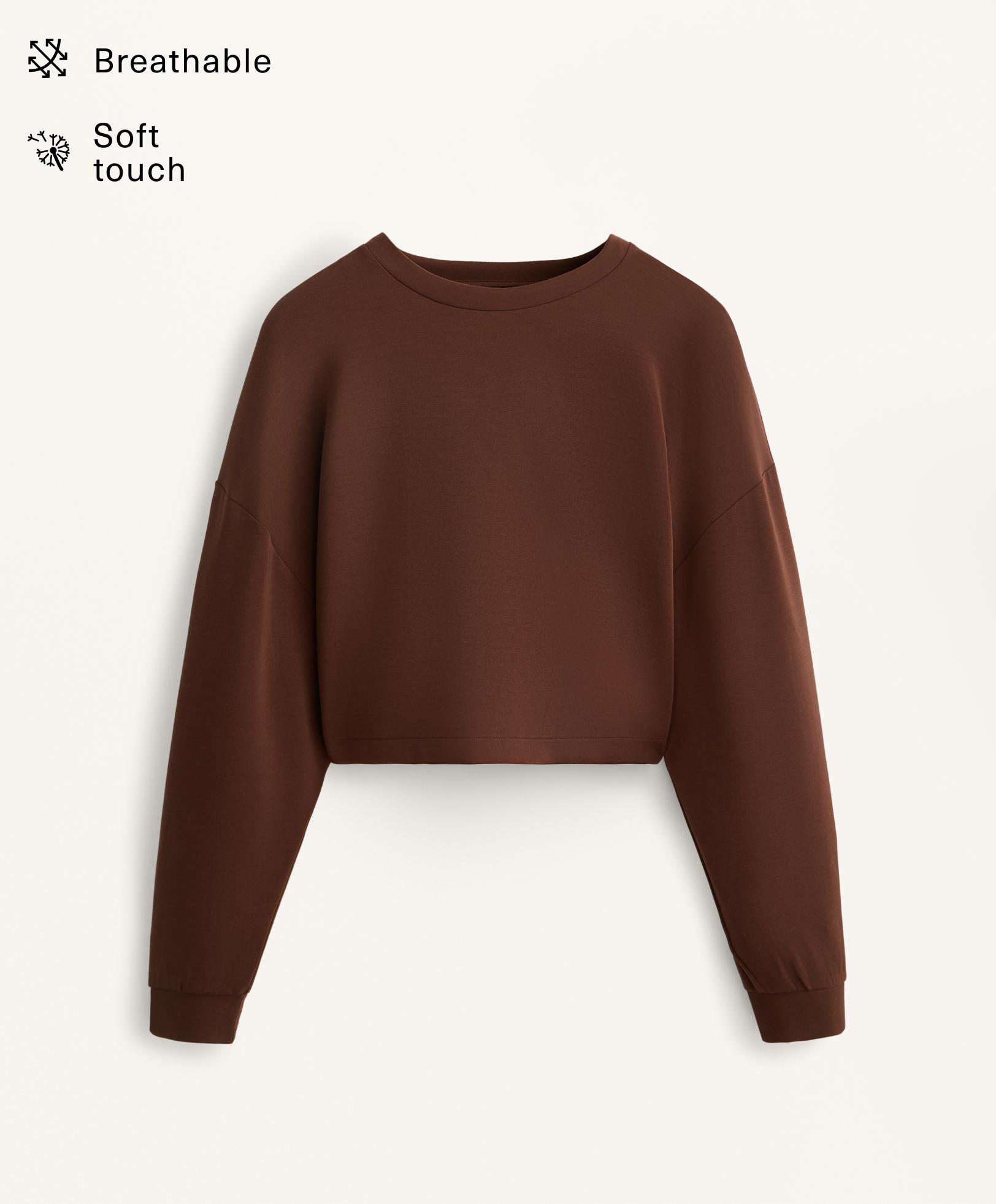 Sudadera crop espalda cruzada con modal tacto suave