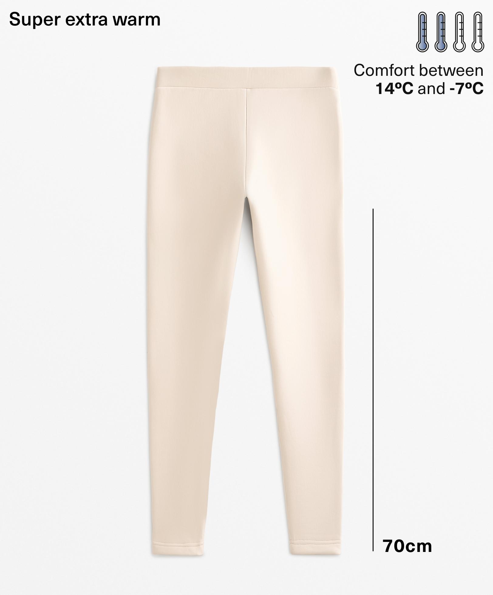 Super-extra-warm seamless 70cm high-rise ankle-length leggings - Išpardavimas