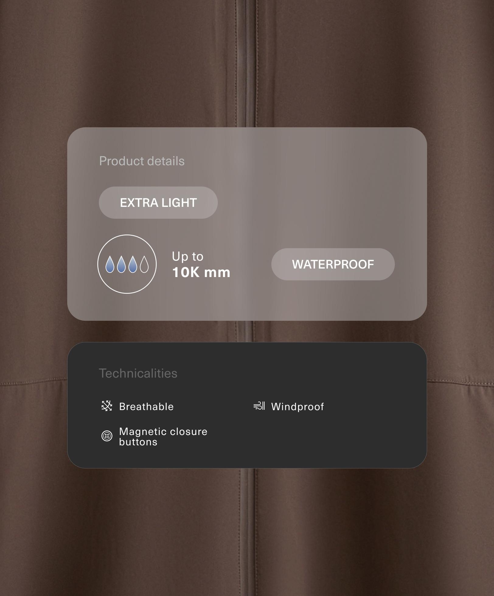 แจ็คเก็ตยาวน้ำหนักเบาพิเศษกันน้ำ 10k - ลดราคา