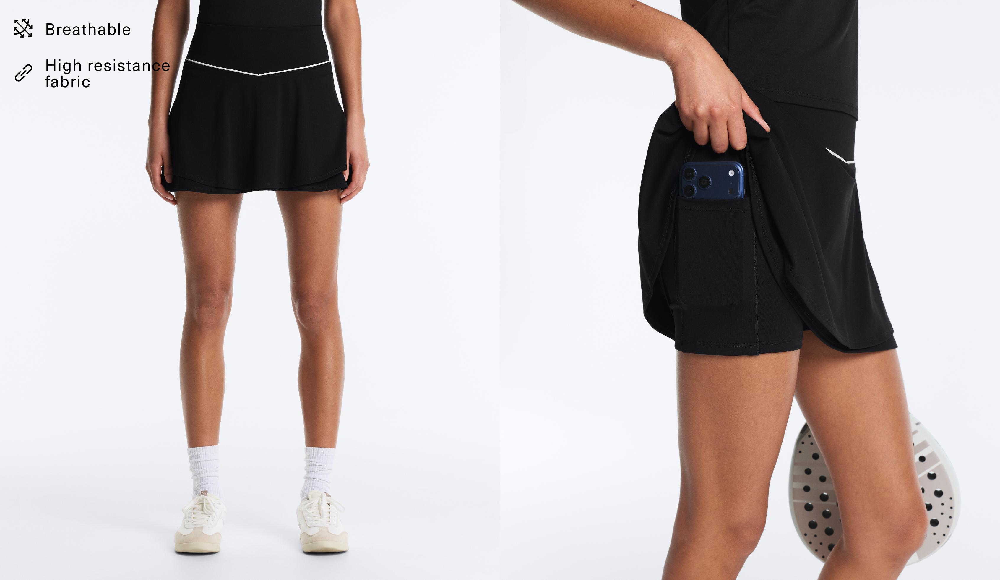 Fustă scurtă high rise Comfortlux piping Fustă scurtă high rise Comfortlux piping